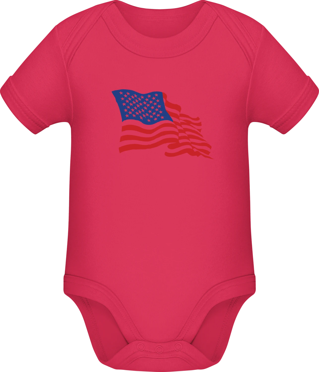 Stars And Stripes USA Flag - Sorbet Sonar SSL organic babybodsuit - Front