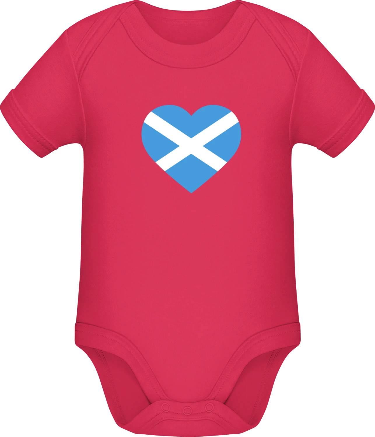 Scotland Heart Flag - Sorbet Sonar SSL organic babybodsuit - Front