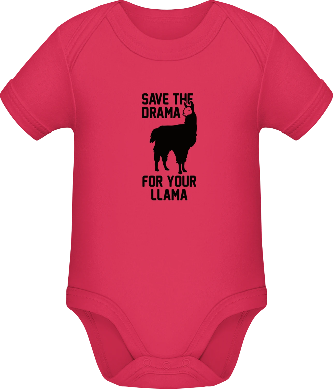 Save The Drama For Your Llama - Sorbet Sonar SSL organic babybodsuit - Front