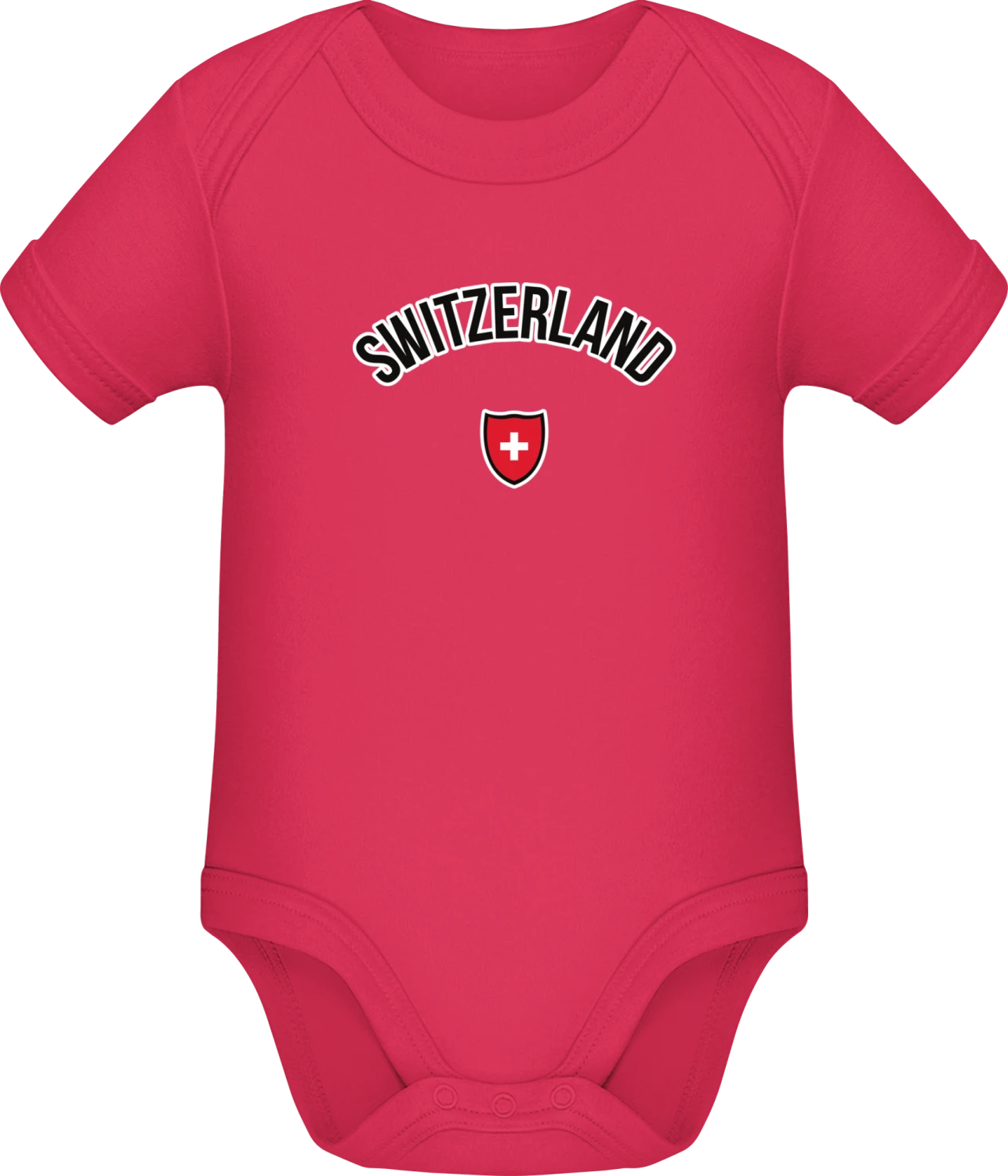 Switzerland Football Fan - Sorbet Sonar SSL organic babybodsuit - Front