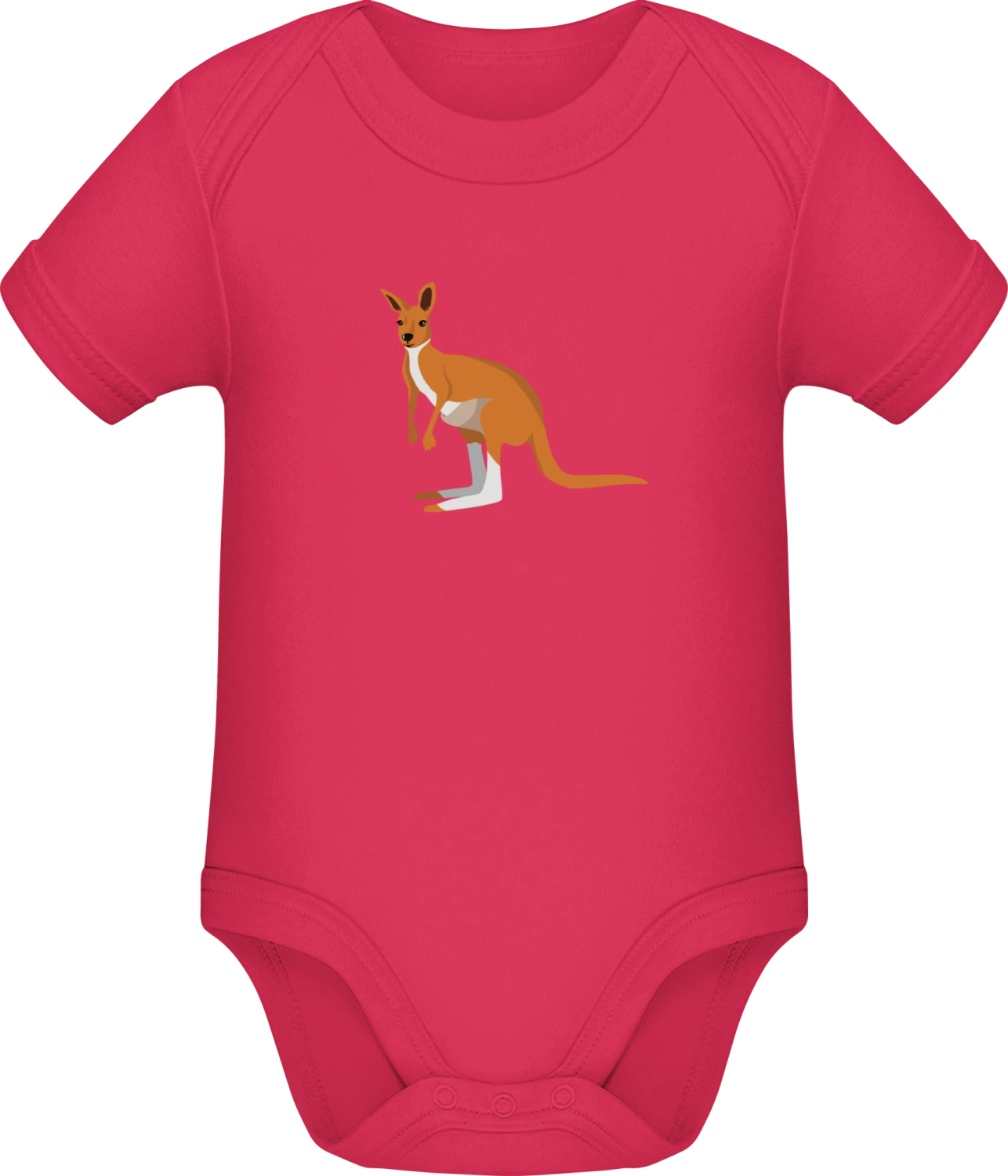 Kangaroo Illustration - Sorbet Sonar SSL organic babybodsuit - Front