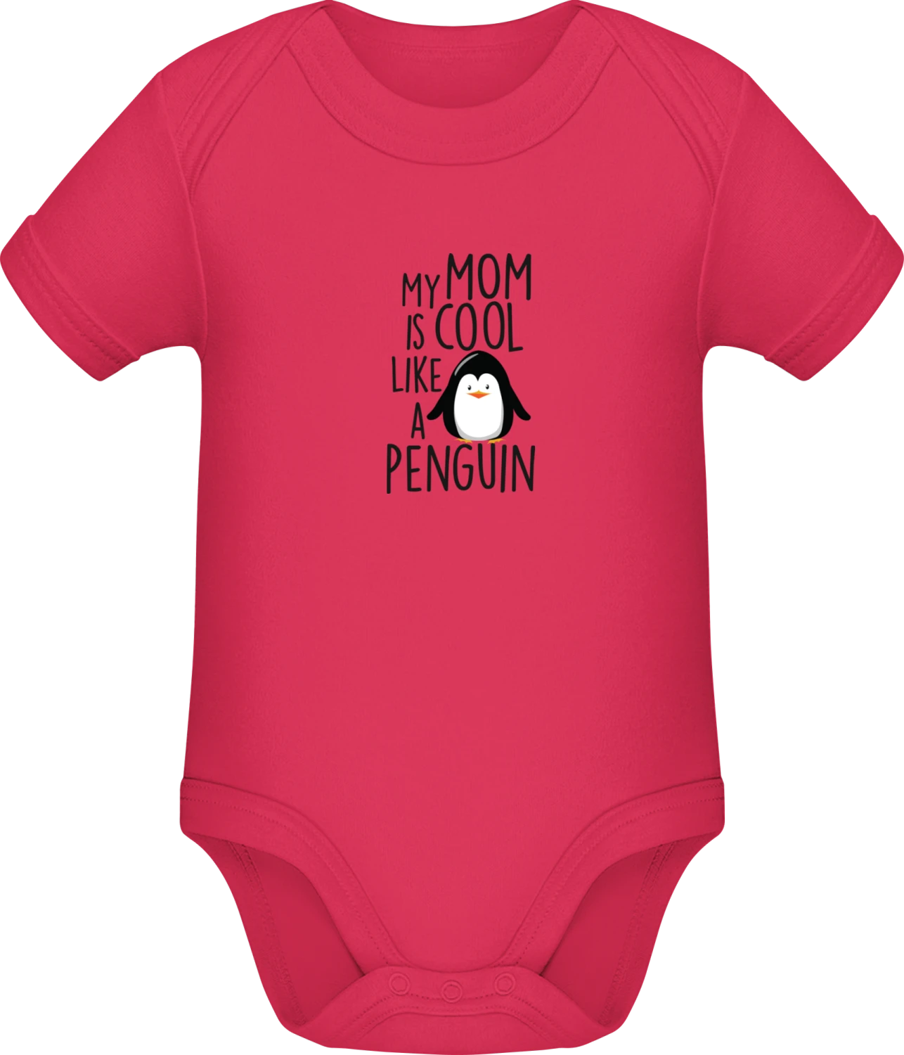 My Mom Is Cool Like A Penguin - Sorbet Sonar SSL organic babybodsuit - Front