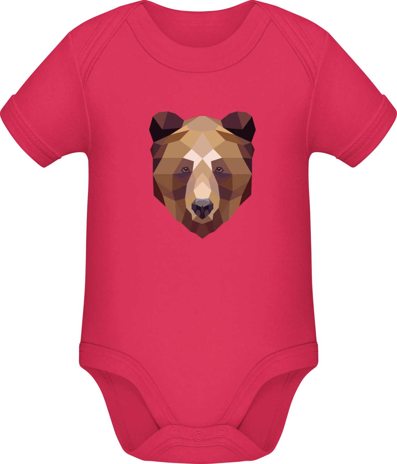 Bear Geometric Style - Sorbet Sonar SSL organic babybodsuit - Front