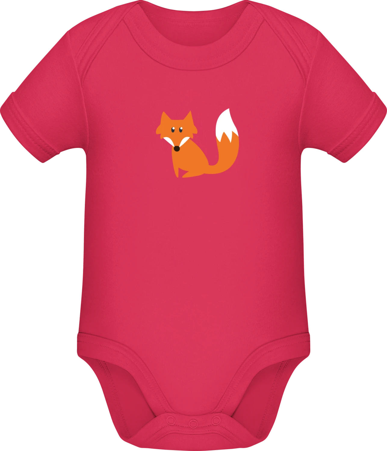 Little Cute Fox - Sorbet Sonar SSL organic babybodsuit - Front