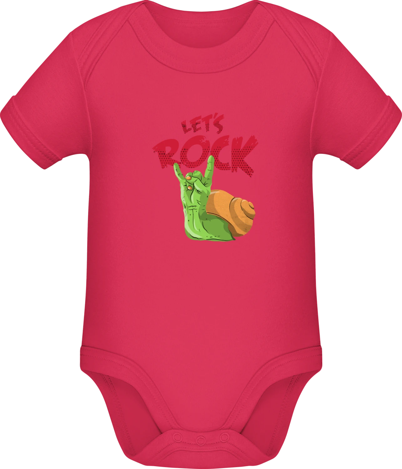 Let's Rock - Sorbet Sonar SSL organic babybodsuit - Front