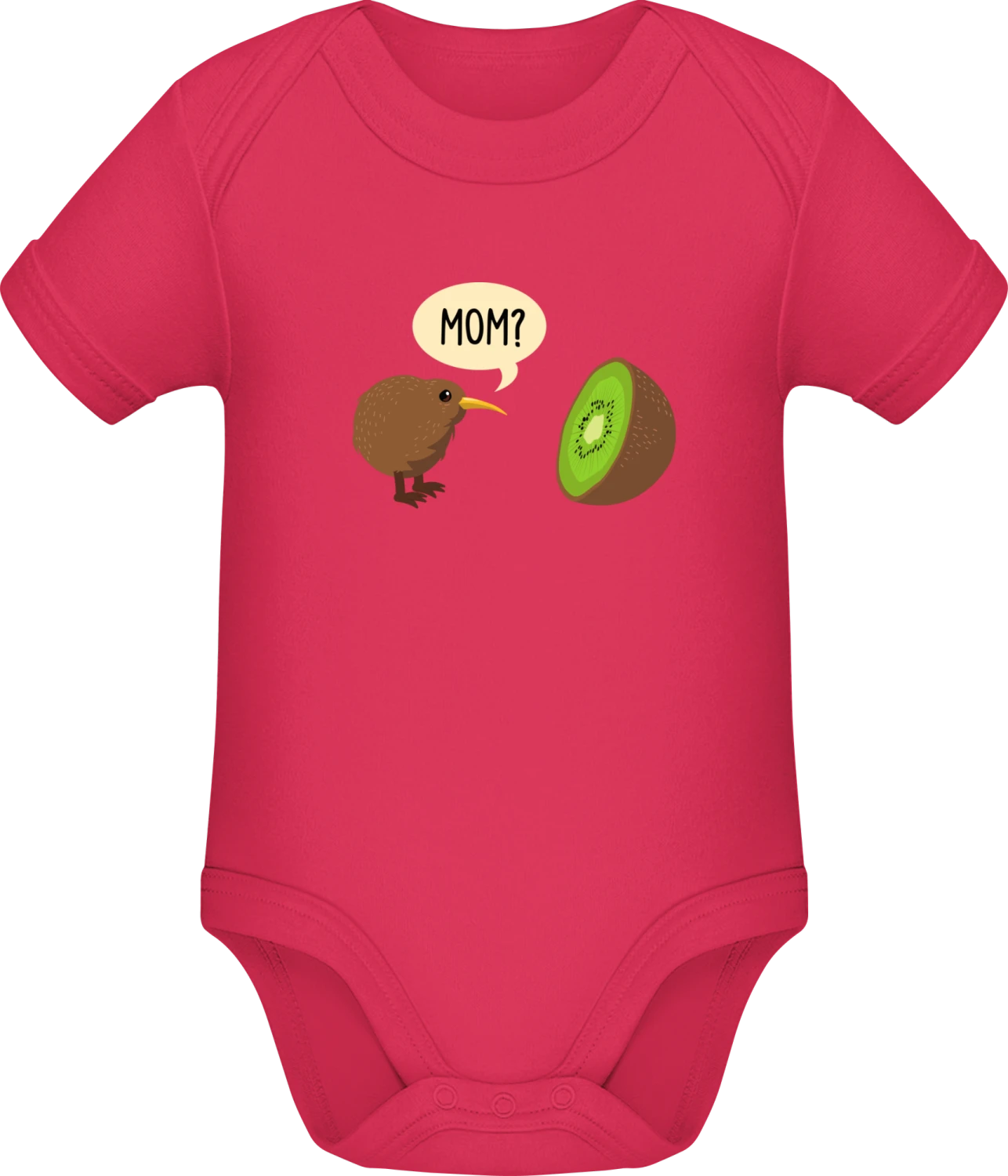 Kiwi Looking For His Mom - Sorbet Sonar SSL organic babybodsuit - Front