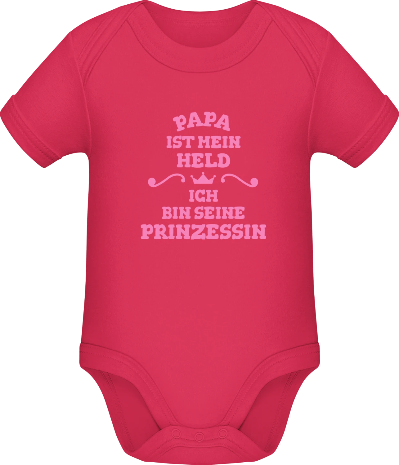 Papa ist mein Held Ich seine Prinzessin - Sorbet Sonar SSL organic babybodsuit - Front