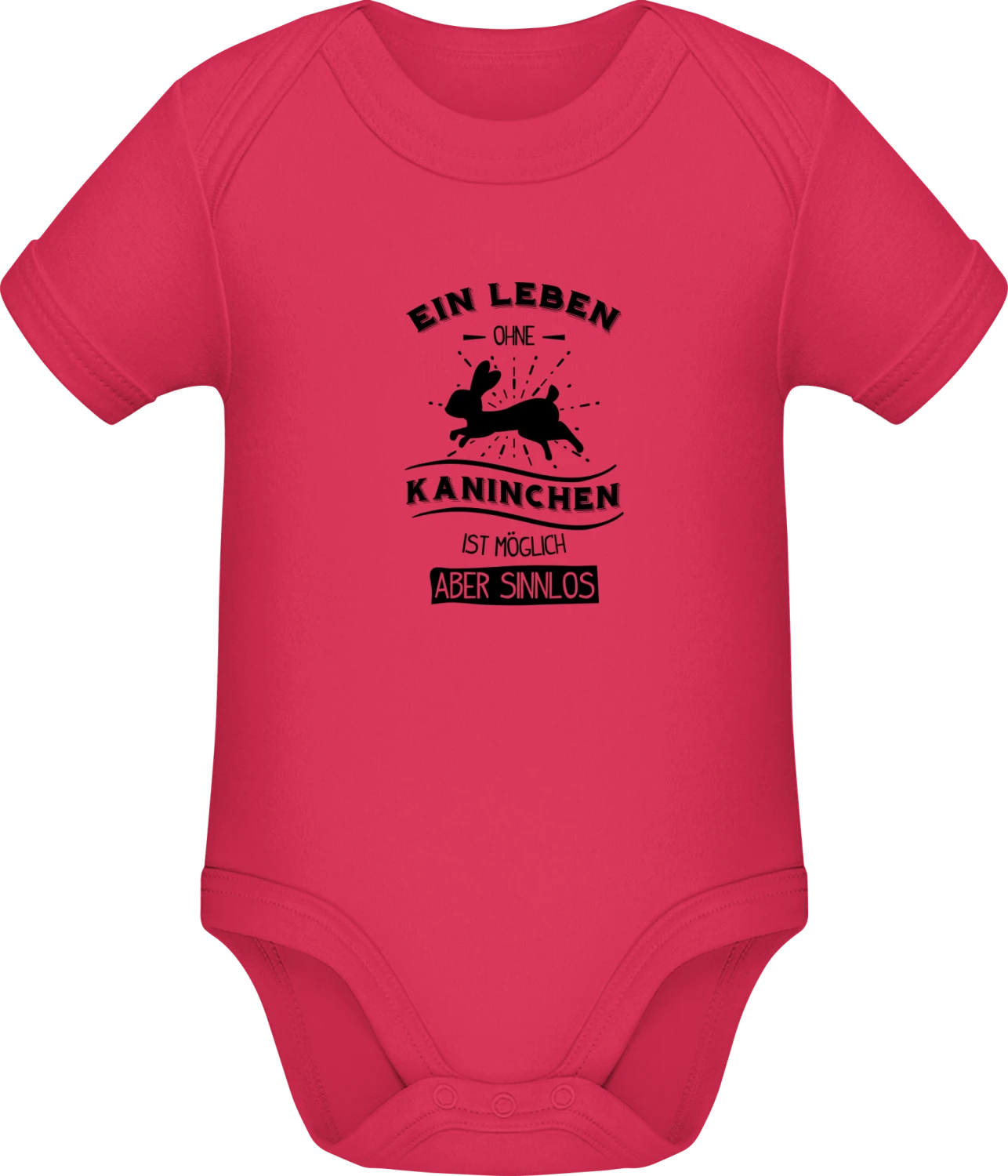 Ein Leben ohne Kaninchen ist möglich aber sinnlos - Sorbet Sonar SSL organic babybodsuit - Front