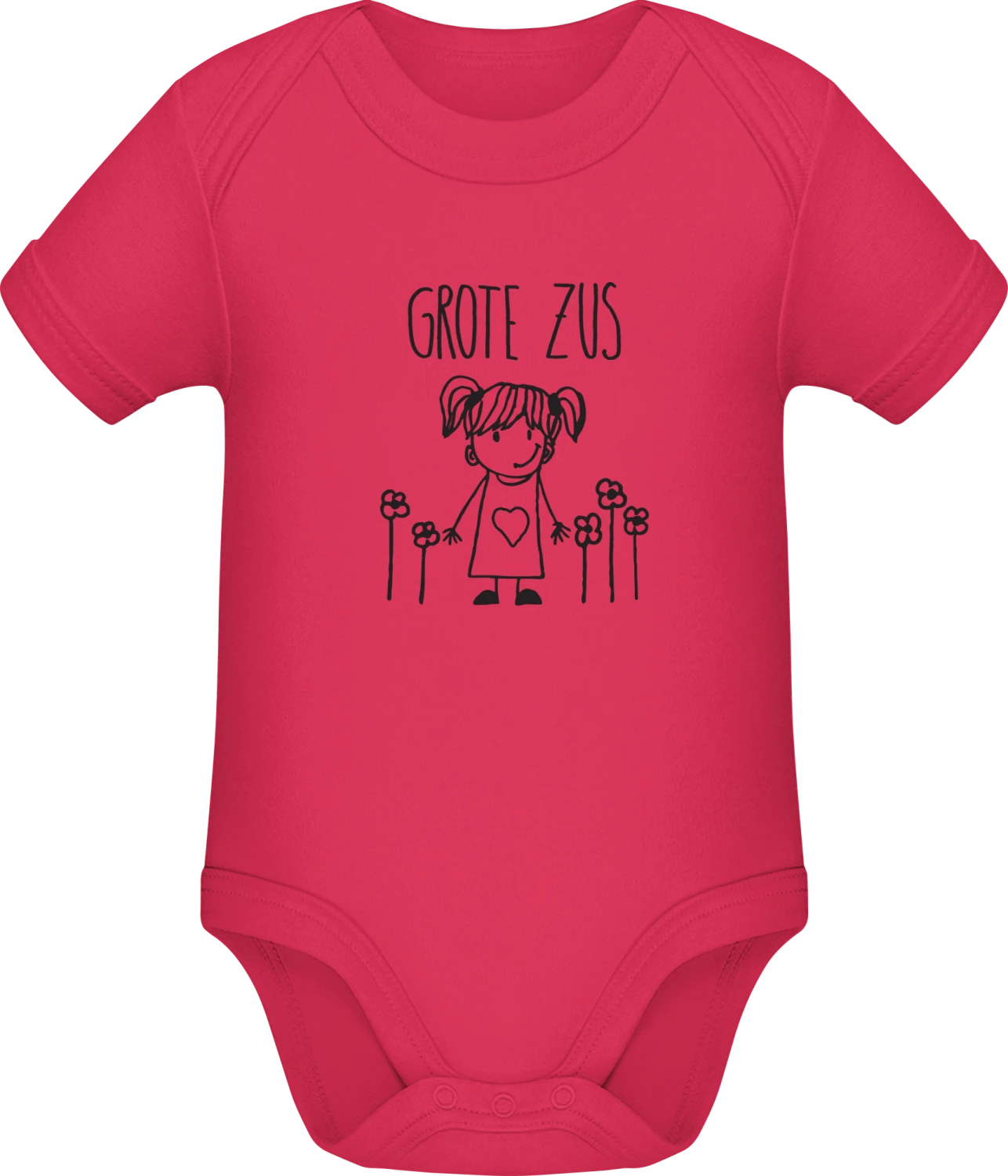 Grote Zus - Sorbet Sonar SSL organic babybodsuit - Front