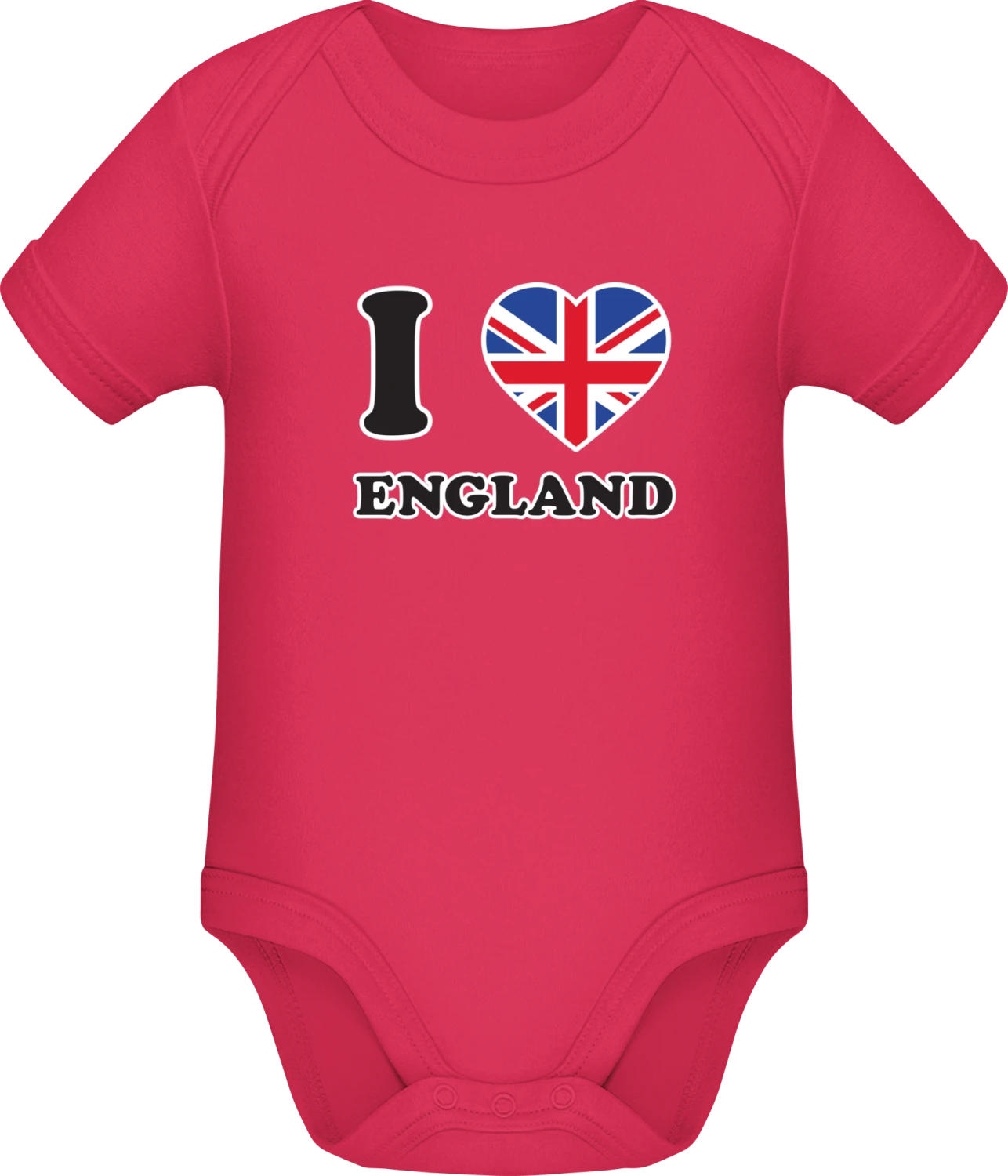 I Love England - Sorbet Sonar SSL organic babybodsuit - Front