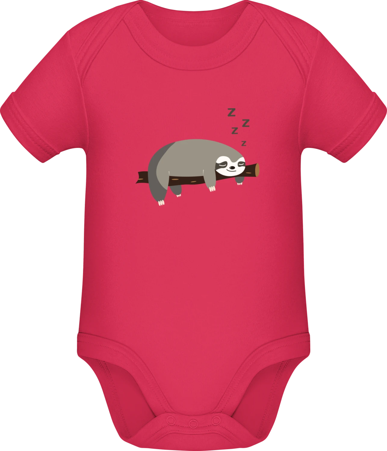 Sleeping Sloth - Sorbet Sonar SSL organic babybodsuit - Front