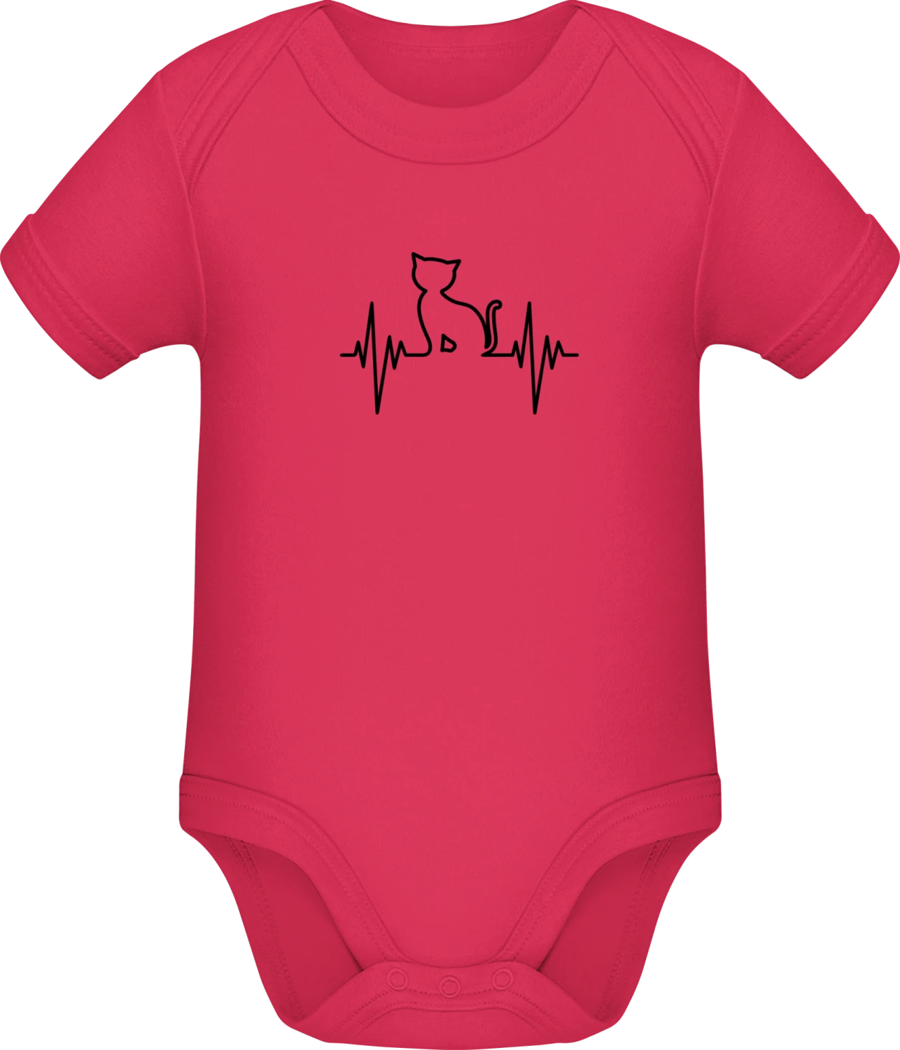 Cat Pulse  - Sorbet Sonar SSL organic babybodsuit - Front