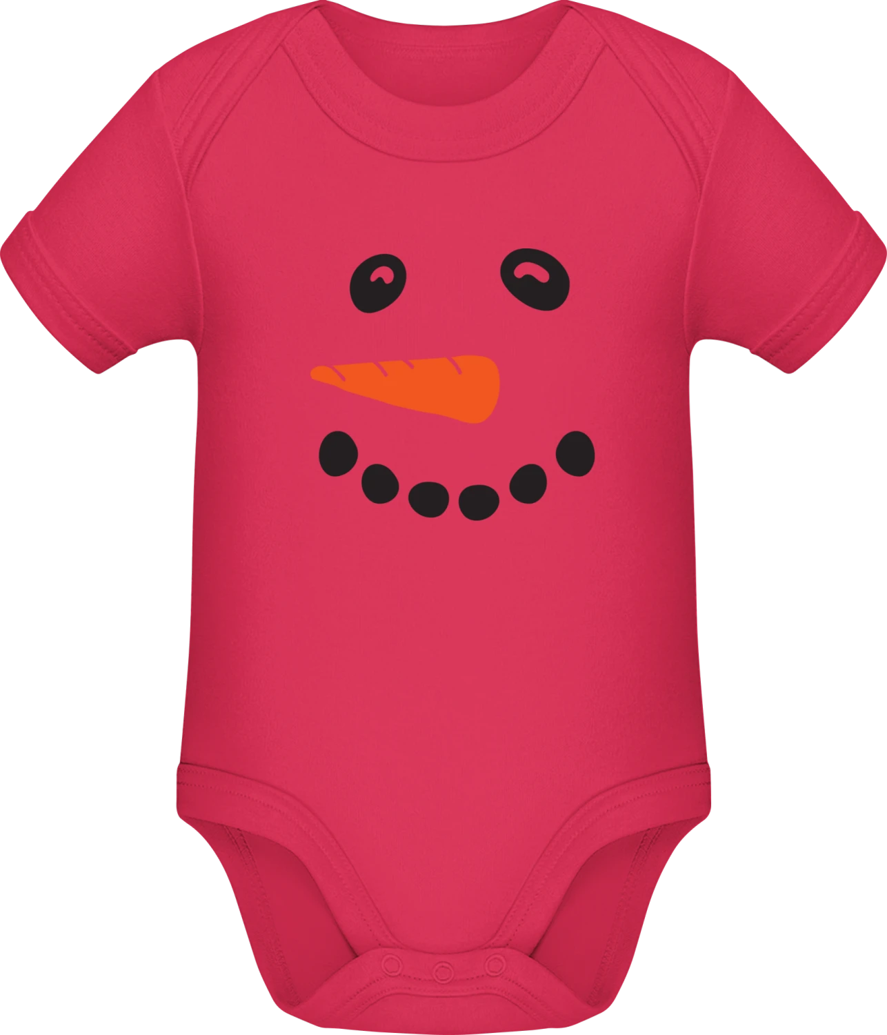 Snowman Face Effect - Sorbet Sonar SSL organic babybodsuit - Front