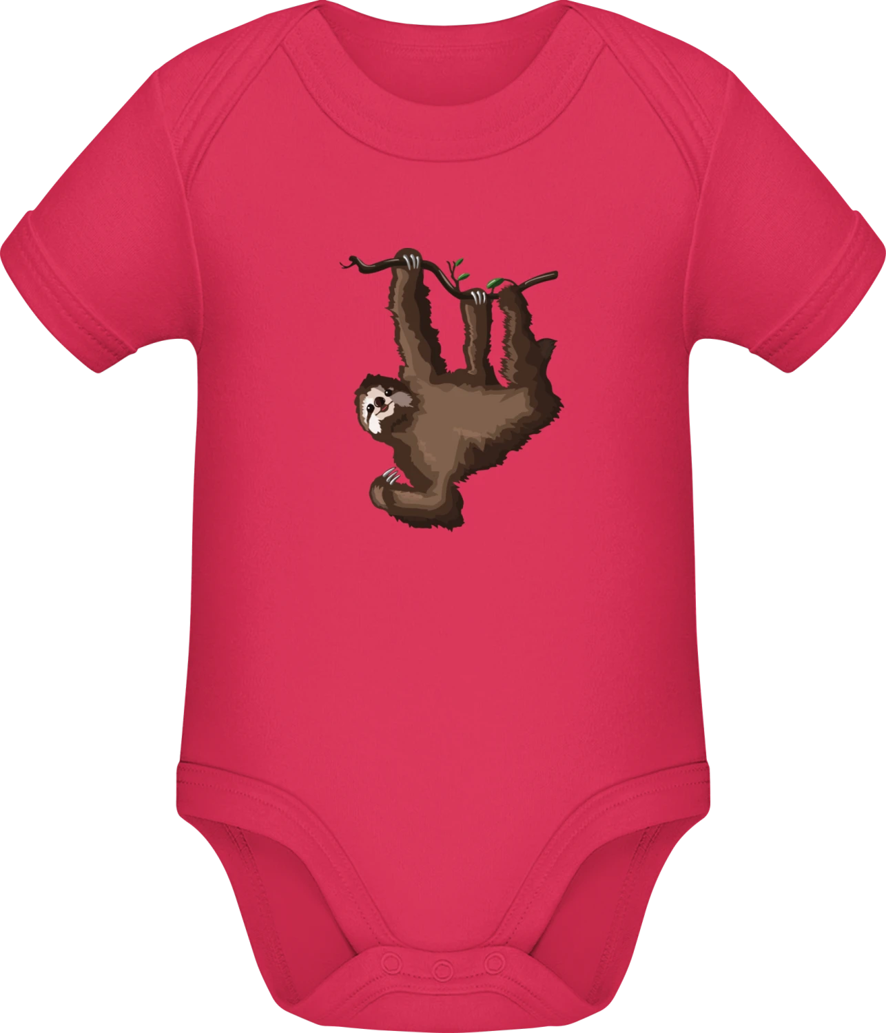 Sloth Illustration - Sorbet Sonar SSL organic babybodsuit - Front