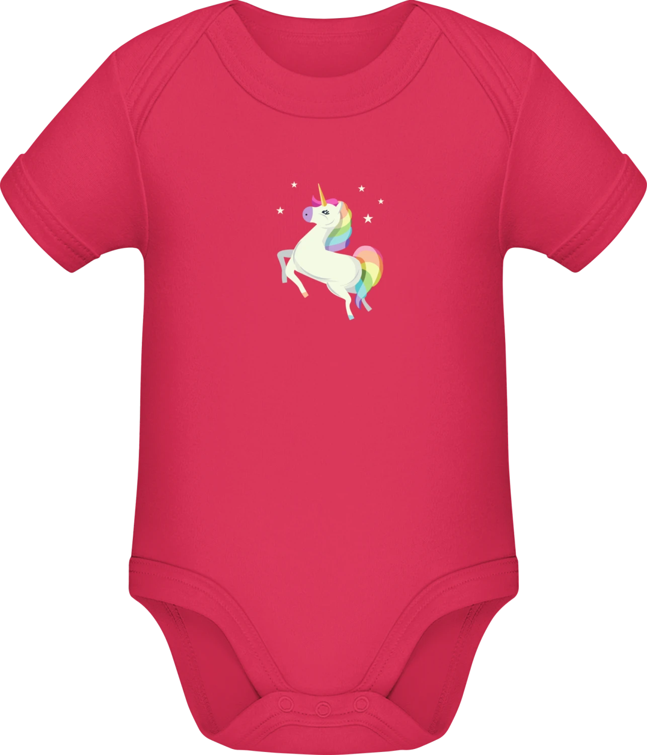 Unicorn Comic Illustration - Sorbet Sonar SSL organic babybodsuit - Front