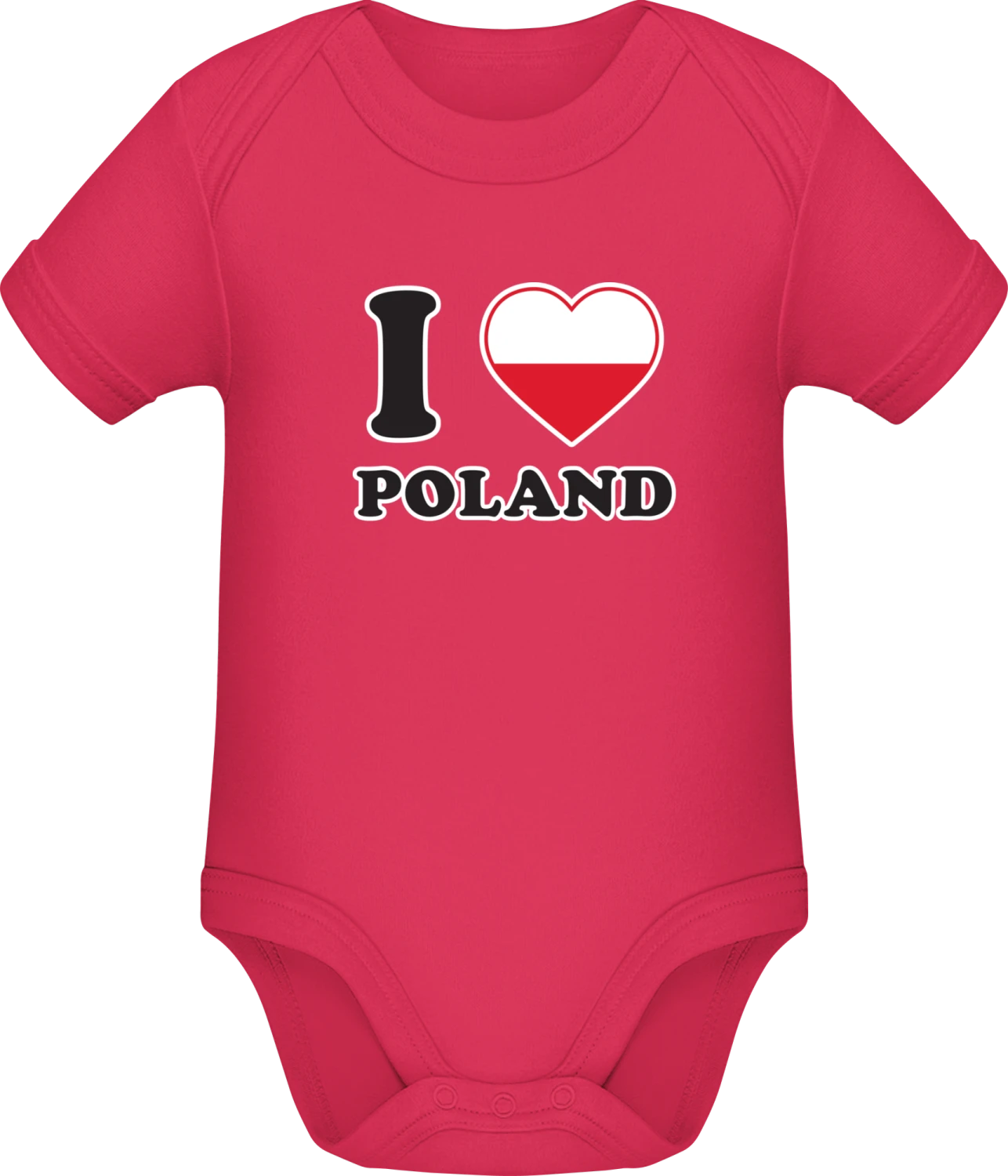 I Love Poland - Sorbet Sonar SSL organic babybodsuit - Front