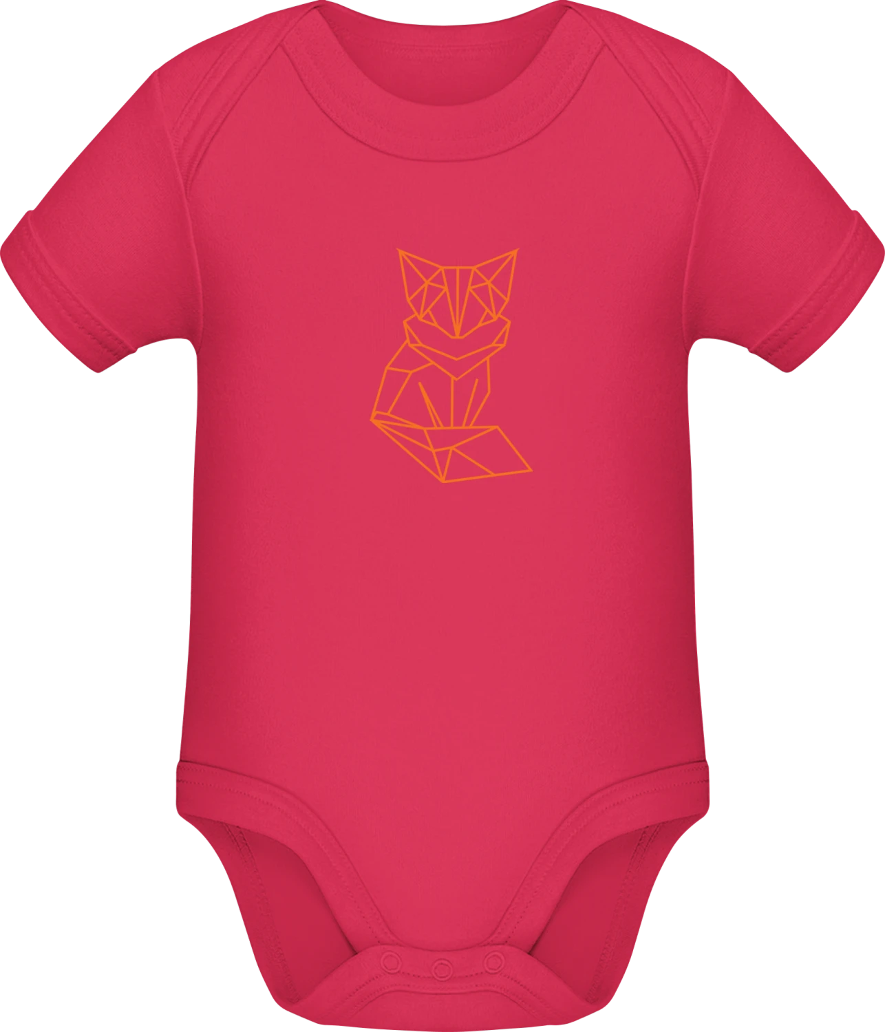 Geometric Fox - Sorbet Sonar SSL organic babybodsuit - Front