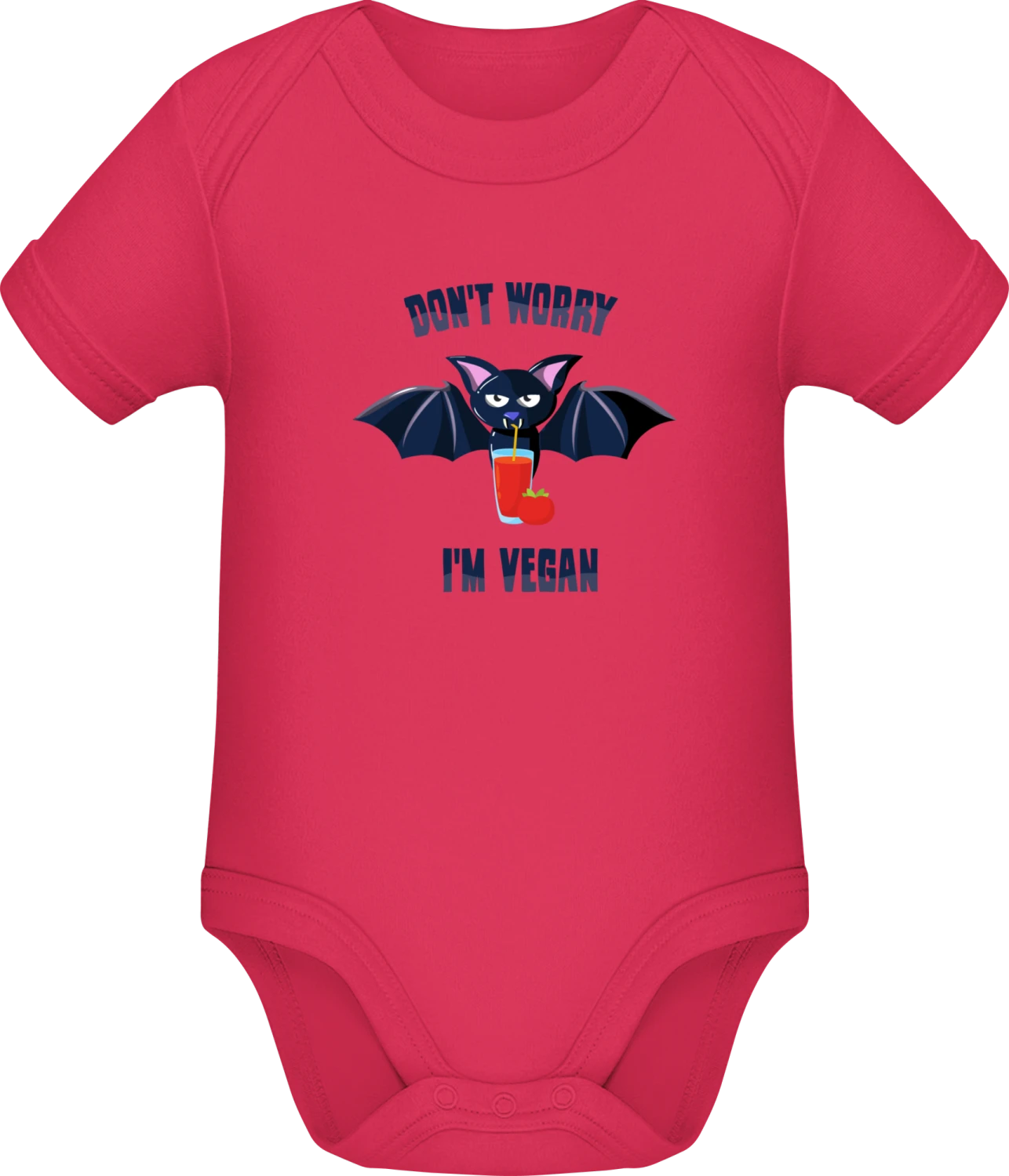 Don´t Worry I´m Vegan - Sorbet Sonar SSL organic babybodsuit - Front