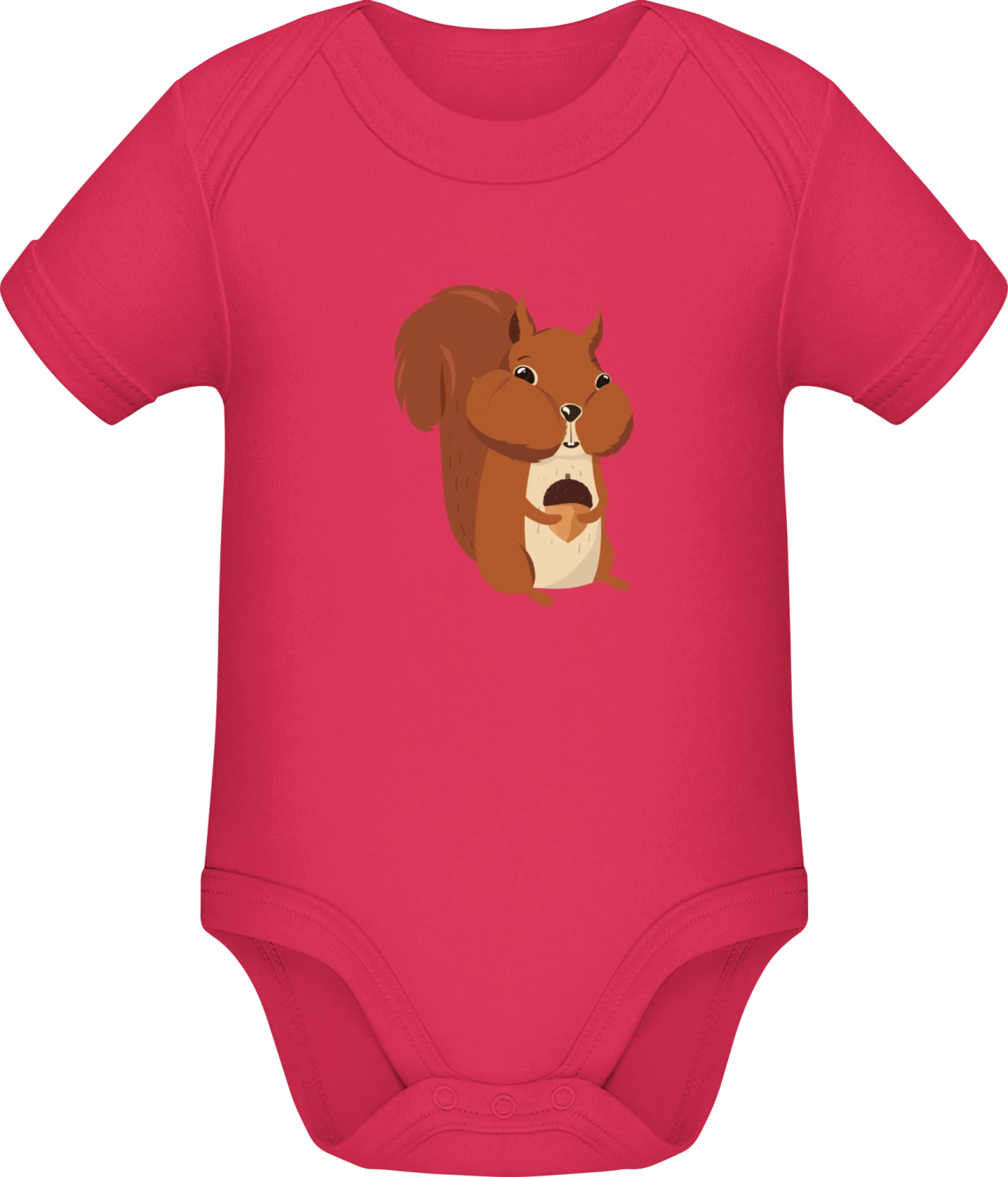 Squirrel Eating Nuts - Sorbet Sonar SSL organic babybodsuit - Front