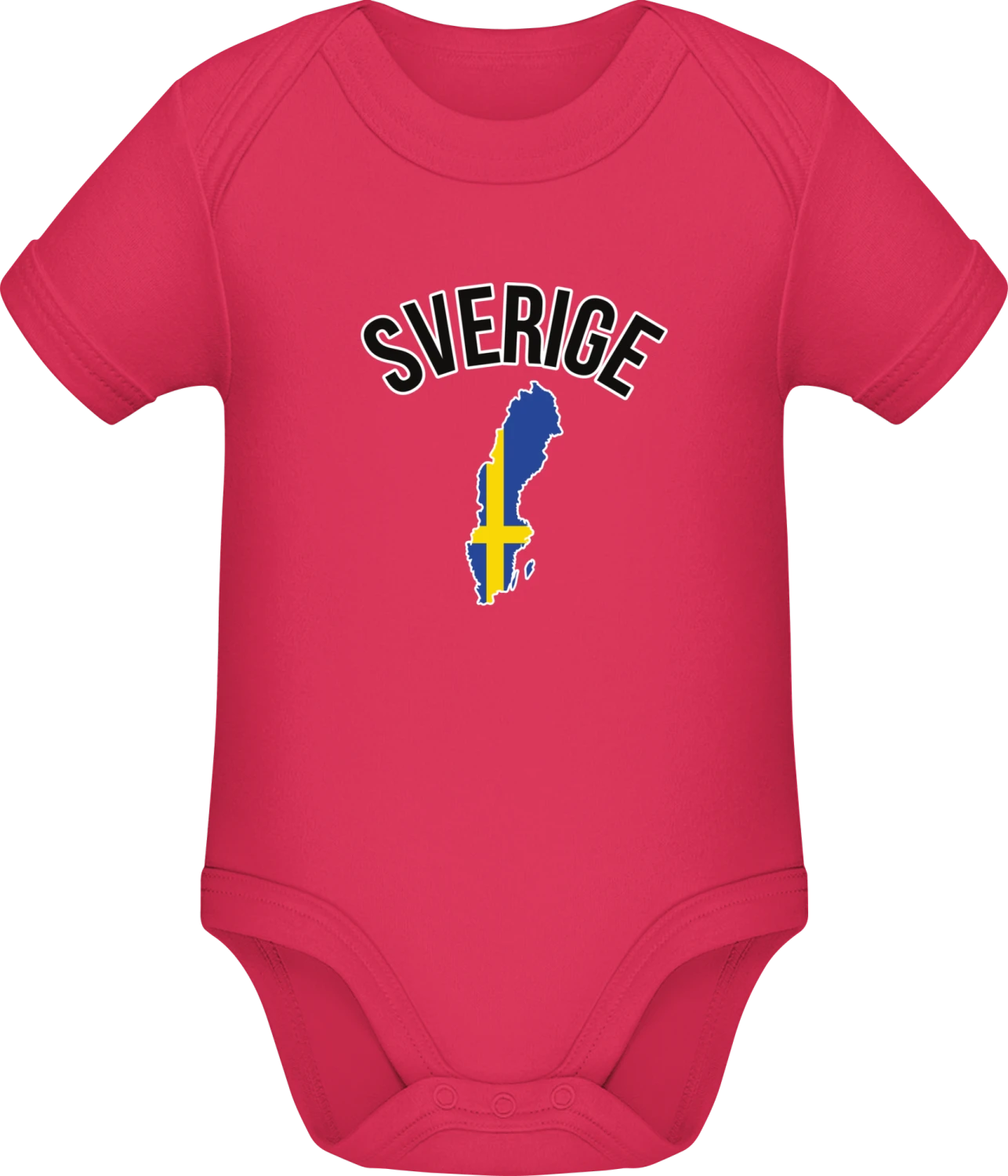 Sverige Map - Sorbet Sonar SSL organic babybodsuit - Front