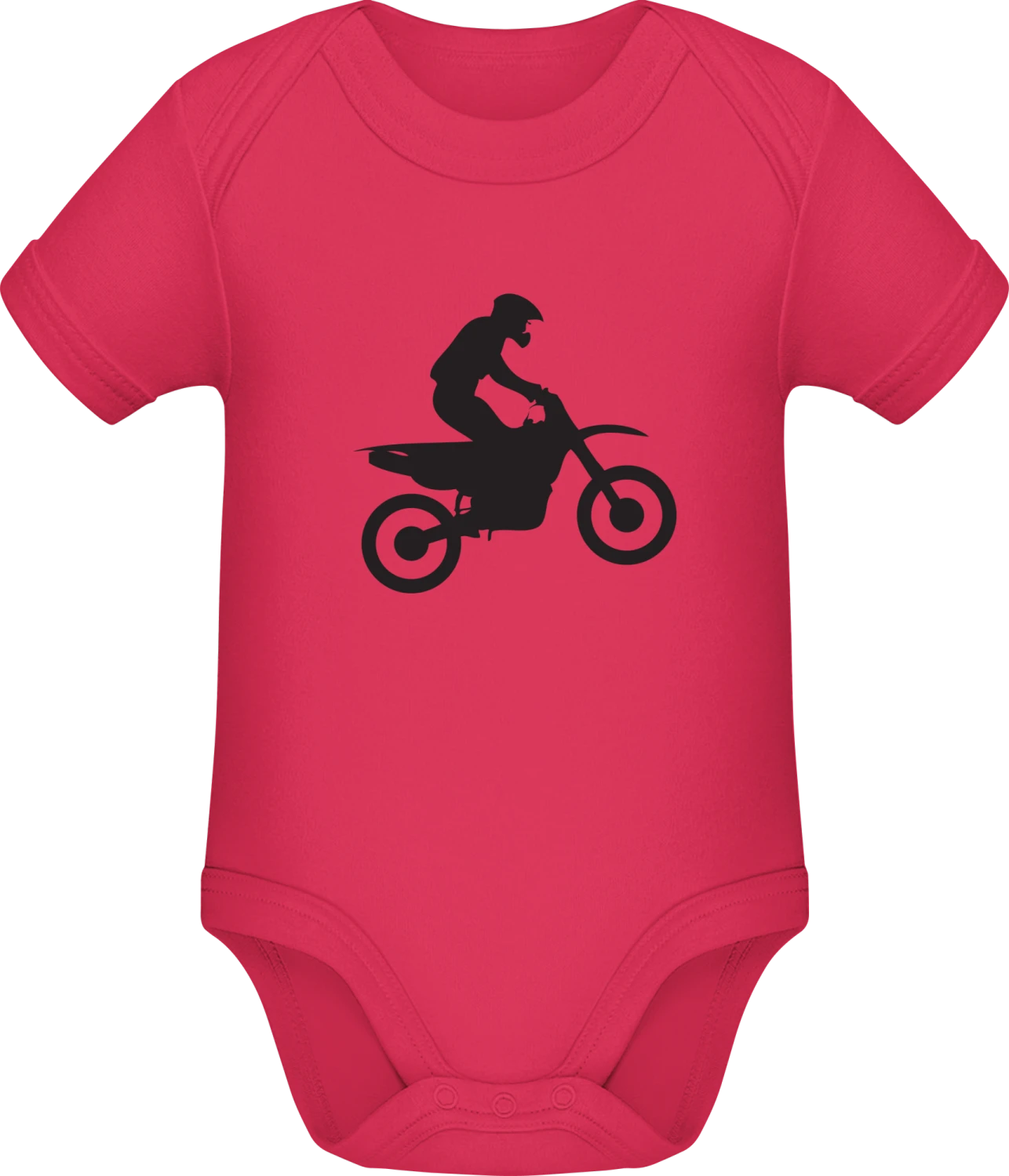 Motocross Driver Silhouette - Sorbet Sonar SSL organic babybodsuit - Front