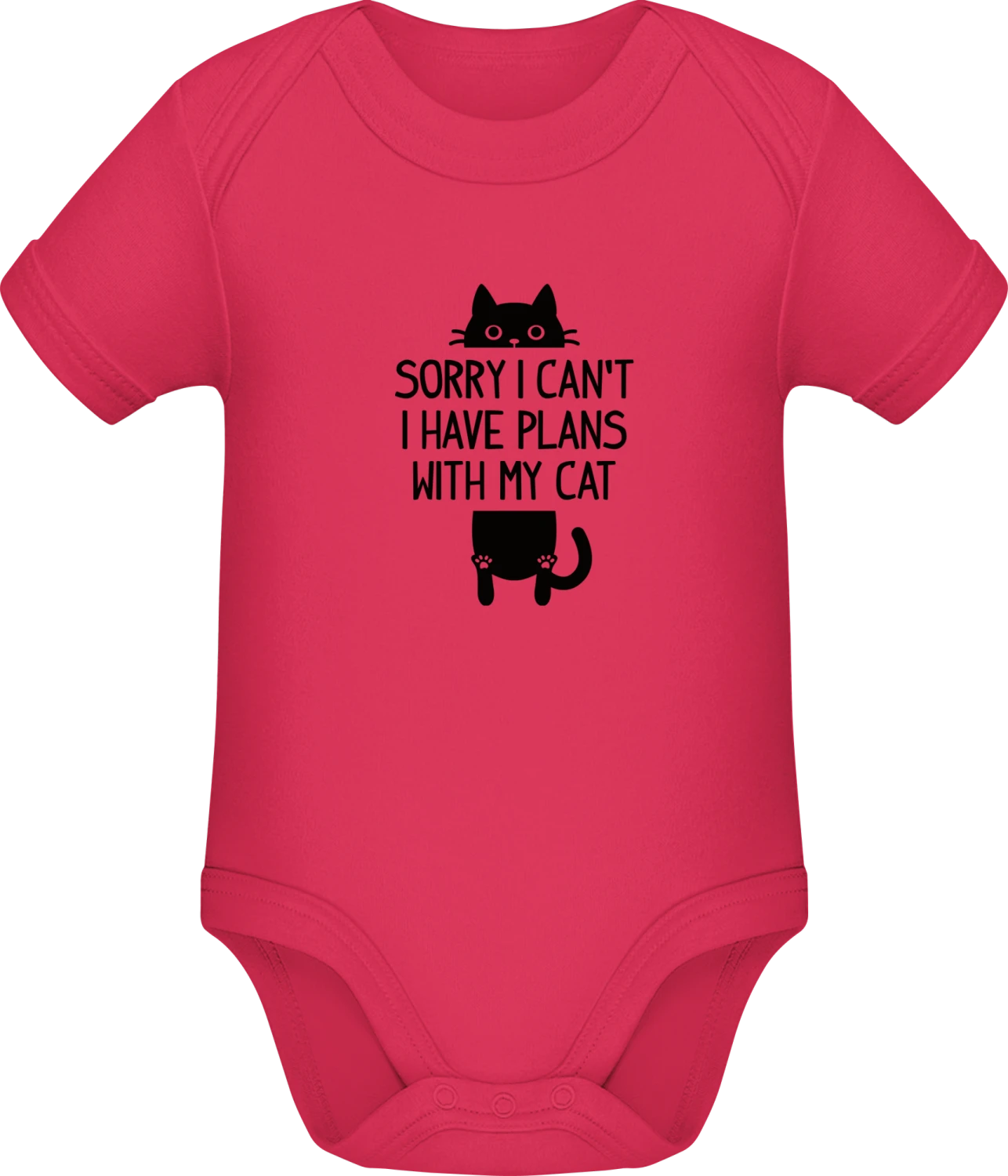 I Have Plans With My Cat - Sorbet Sonar SSL organic babybodsuit - Front