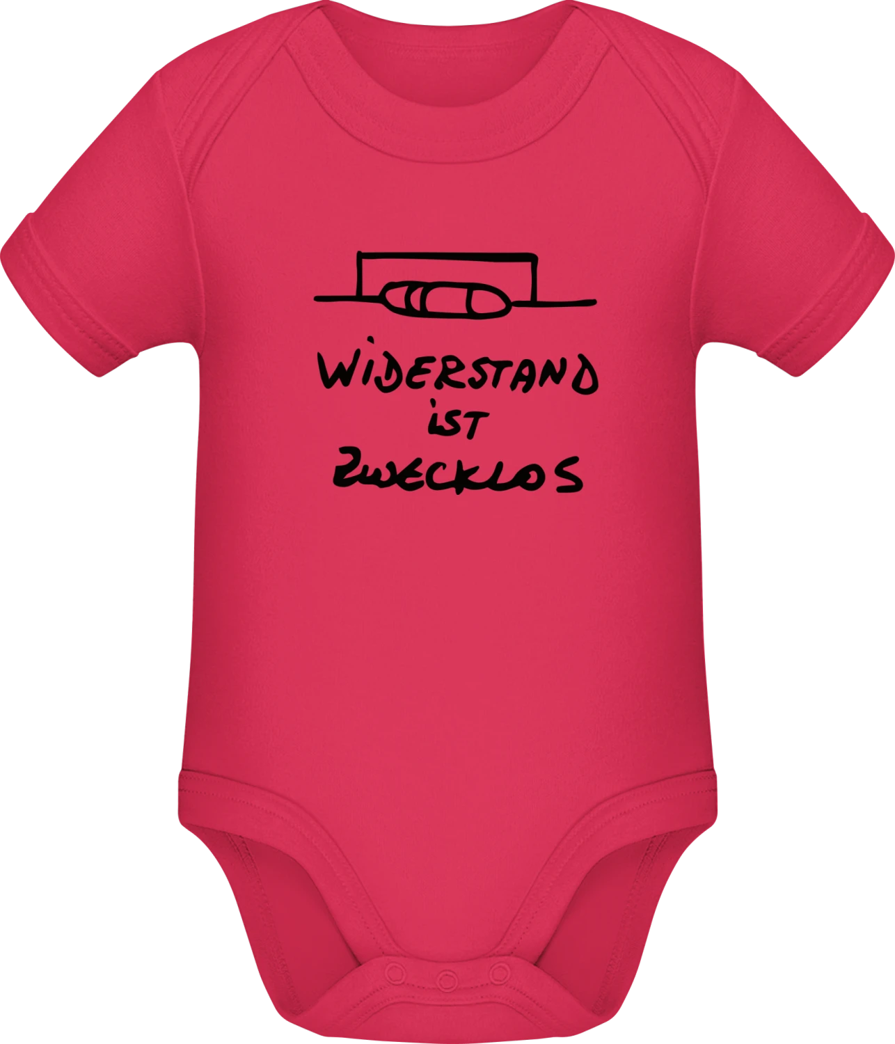 Widerstand ist zwecklos - Sorbet Sonar SSL organic babybodsuit - Front