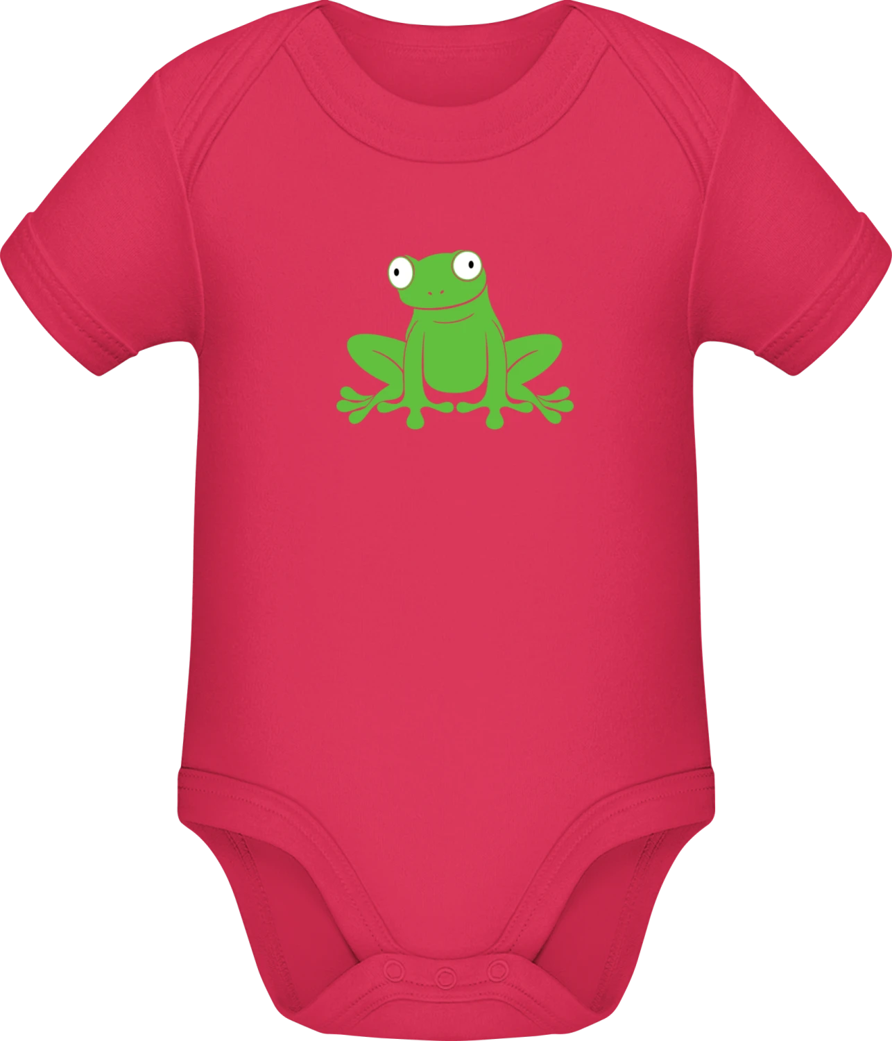 Green Tree Frog - Sorbet Sonar SSL organic babybodsuit - Front