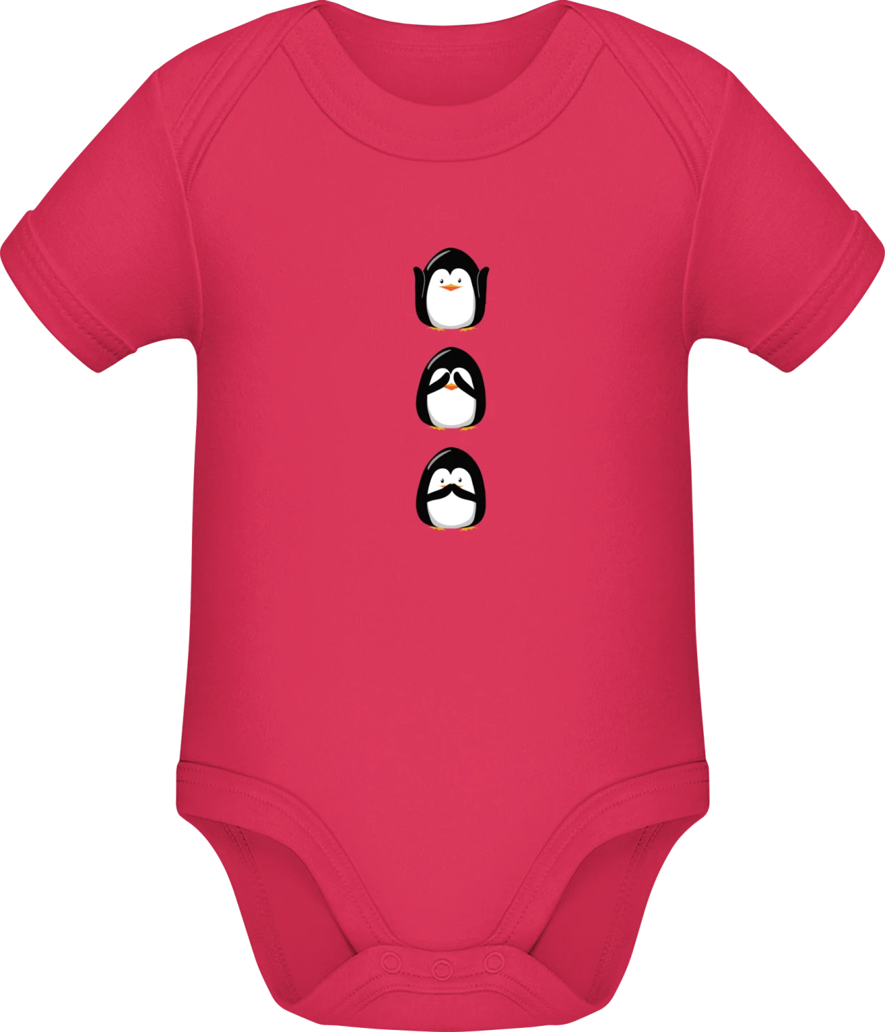 Penguin Comic - Sorbet Sonar SSL organic babybodsuit - Front