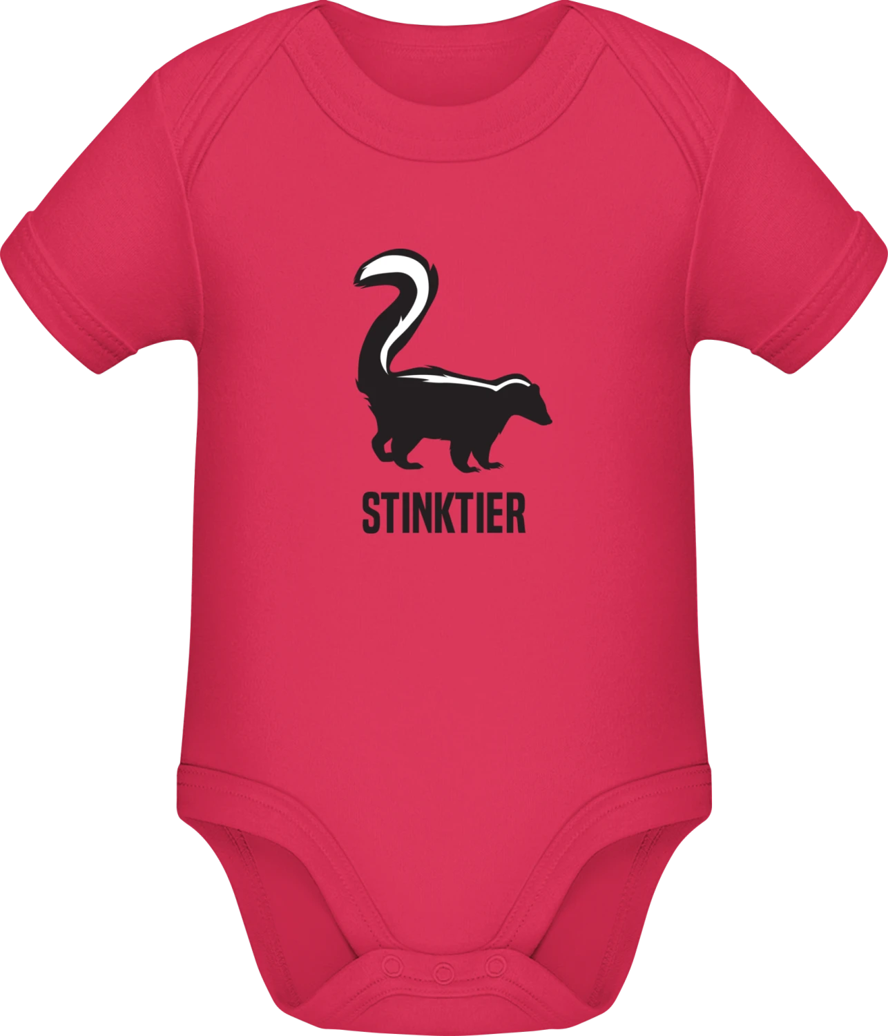 Stinktier Silhouette - Sorbet Sonar SSL organic babybodsuit - Front