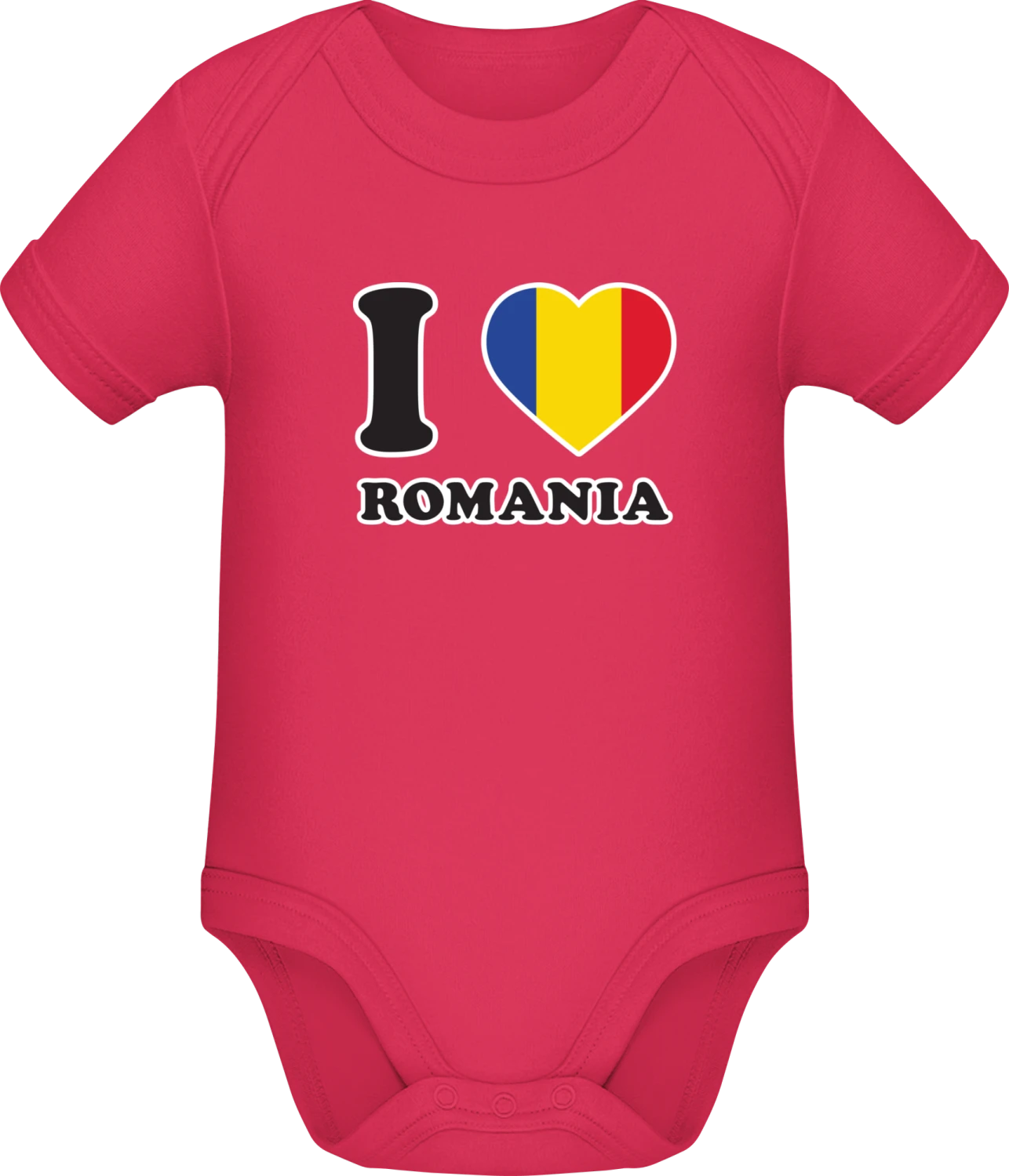 I Love Romania - Sorbet Sonar SSL organic babybodsuit - Front