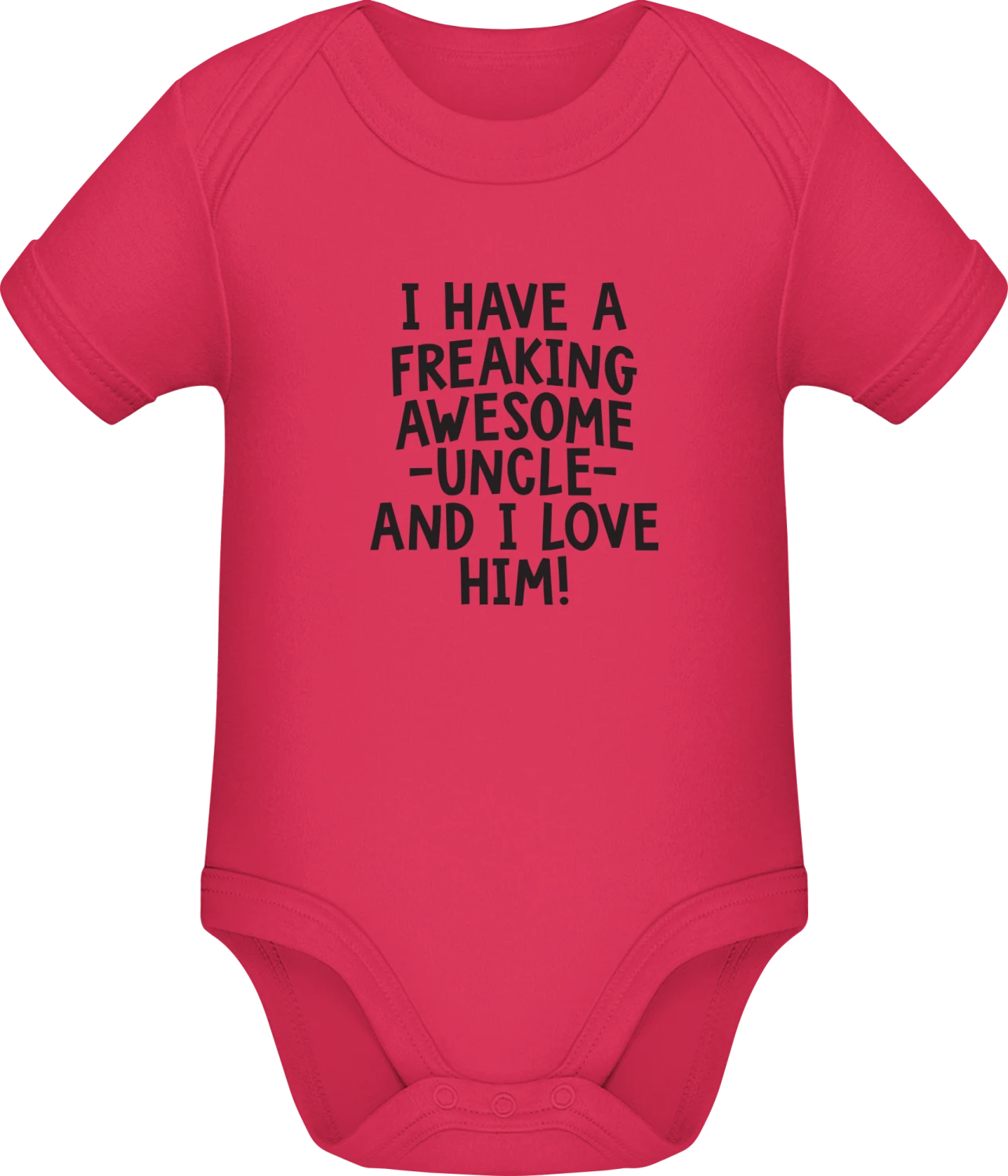 I Have A Freaking Awesome Uncle  - Sorbet Sonar SSL organic babybodsuit - Front