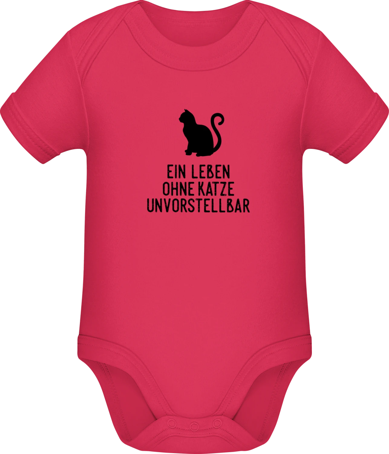 Ein Leben ohne Katze unvorstellbar - Sorbet Sonar SSL organic babybodsuit - Front