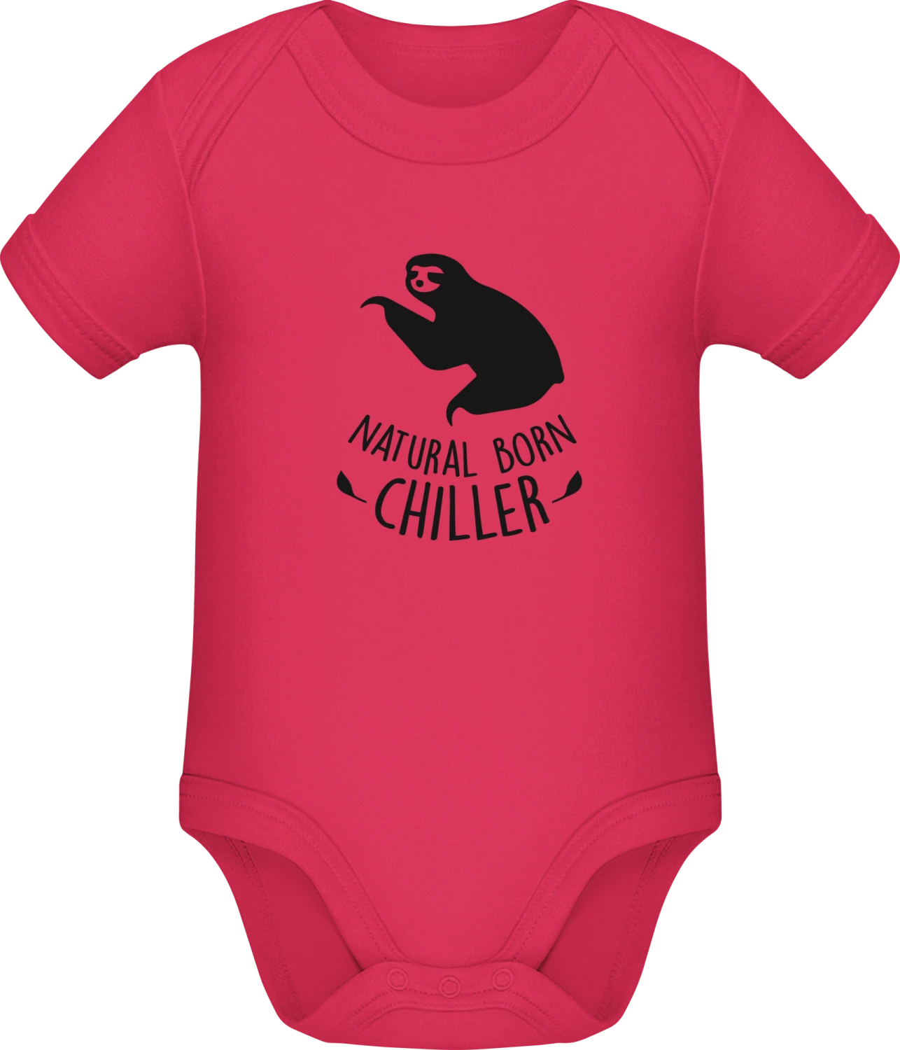 Natural Born Chiller Sloth - Sorbet Sonar SSL organic babybodsuit - Front