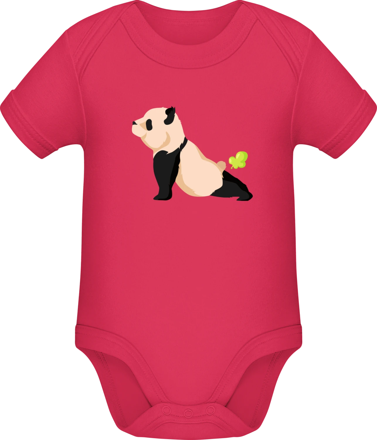 Panda Fart - Sorbet Sonar SSL organic babybodsuit - Front