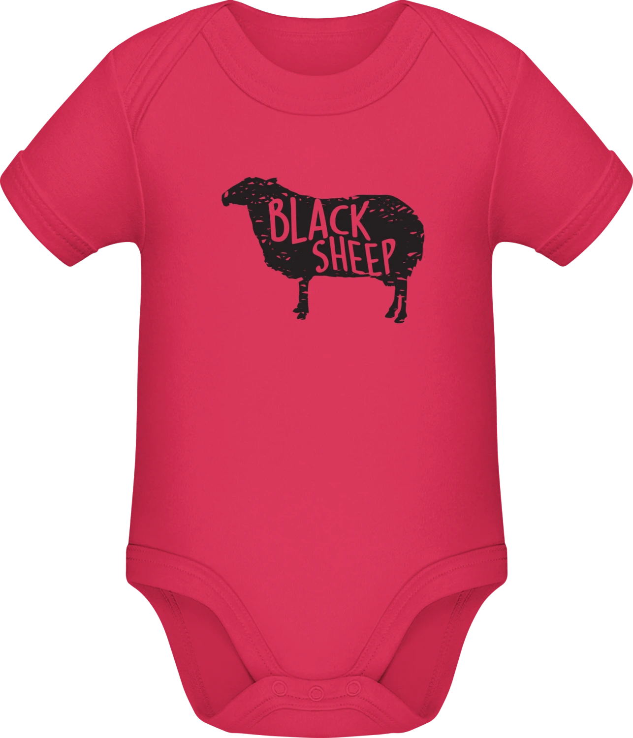 Black Sheep Silhouette - Sorbet Sonar SSL organic babybodsuit - Front