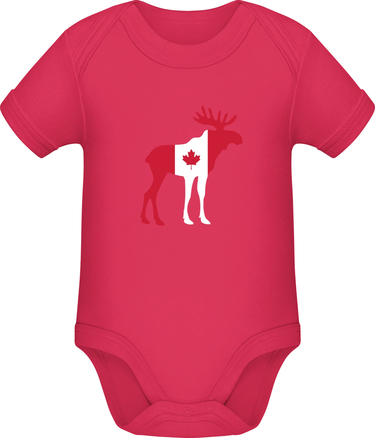 Canada Mood Elk - Sorbet Sonar SSL organic babybodsuit - Front