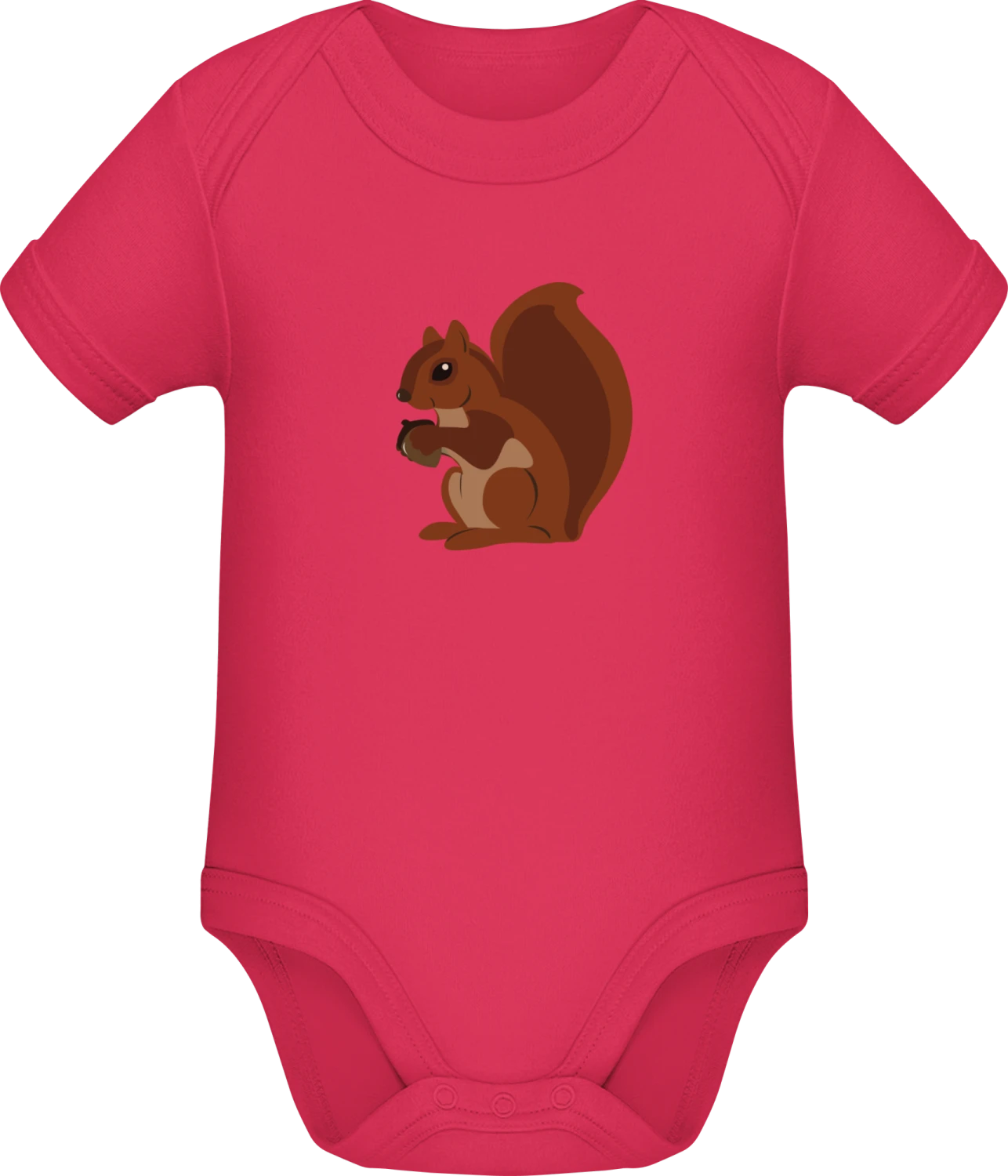 Squirrel With Nut In The Hands - Sorbet Sonar SSL organic babybodsuit - Front