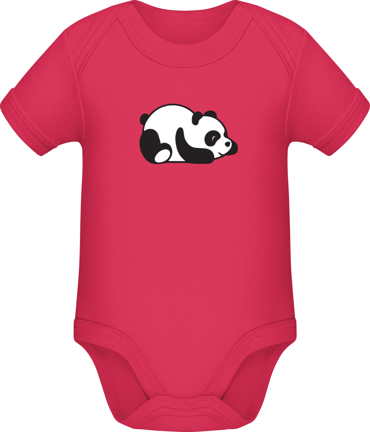 Cute Sleeping Panda - Sorbet Sonar SSL organic babybodsuit - Front