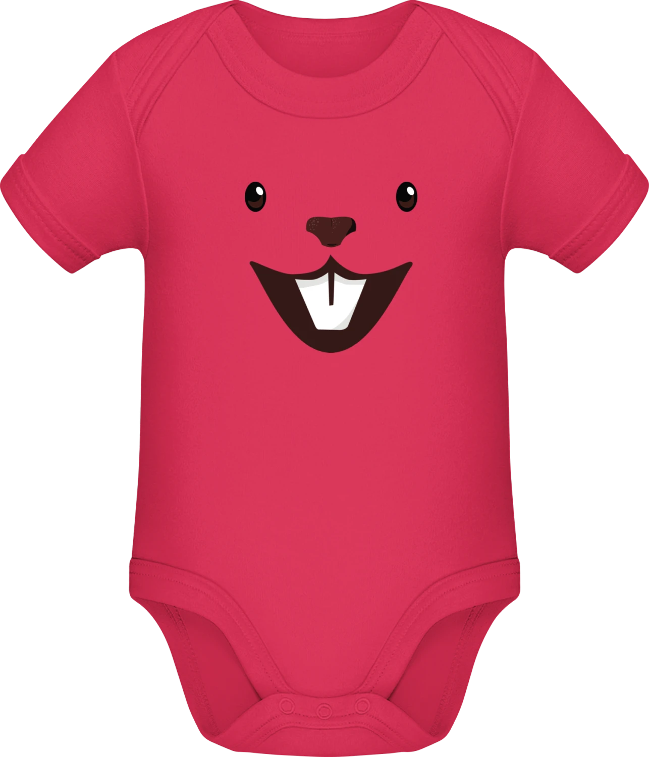 Squirrel Face - Sorbet Sonar SSL organic babybodsuit - Front