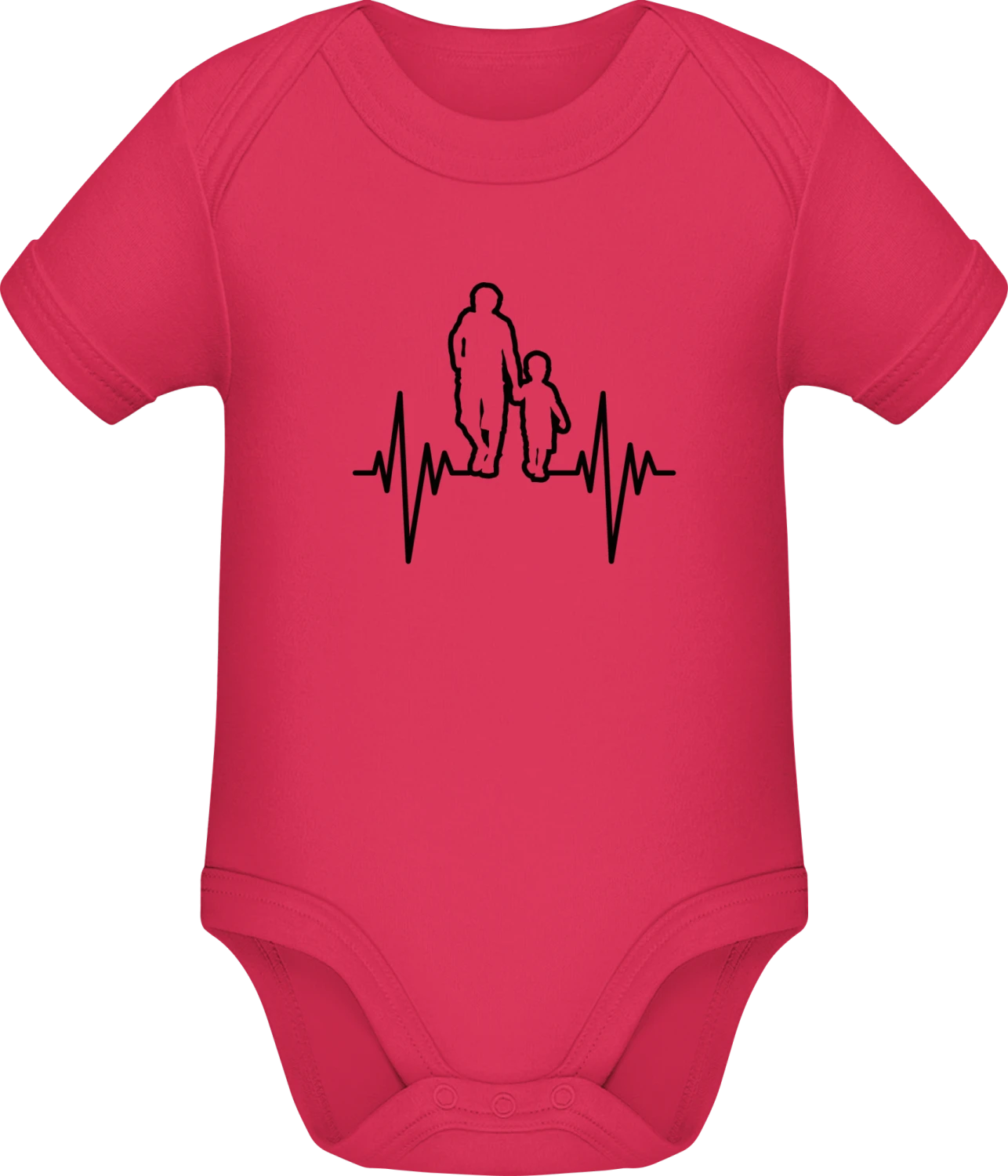 Dad And Son Pulse - Sorbet Sonar SSL organic babybodsuit - Front