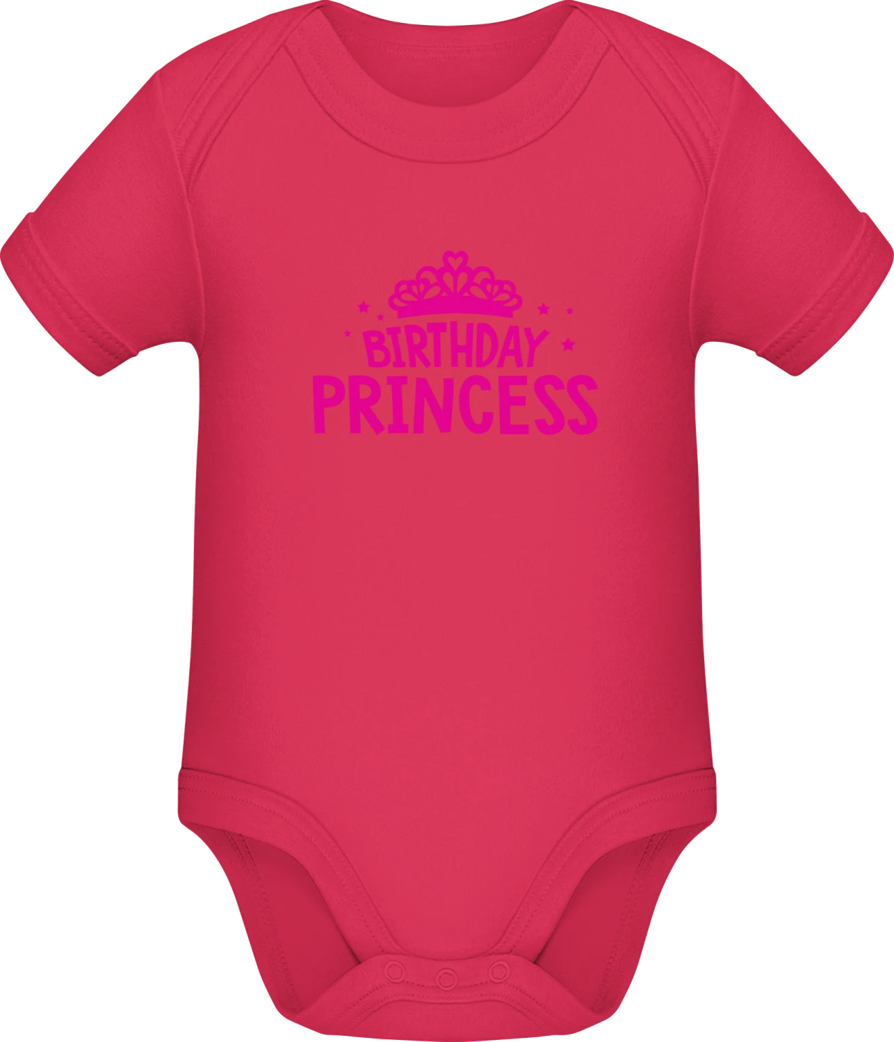 Birthday Princess - Sorbet Sonar SSL organic babybodsuit - Front