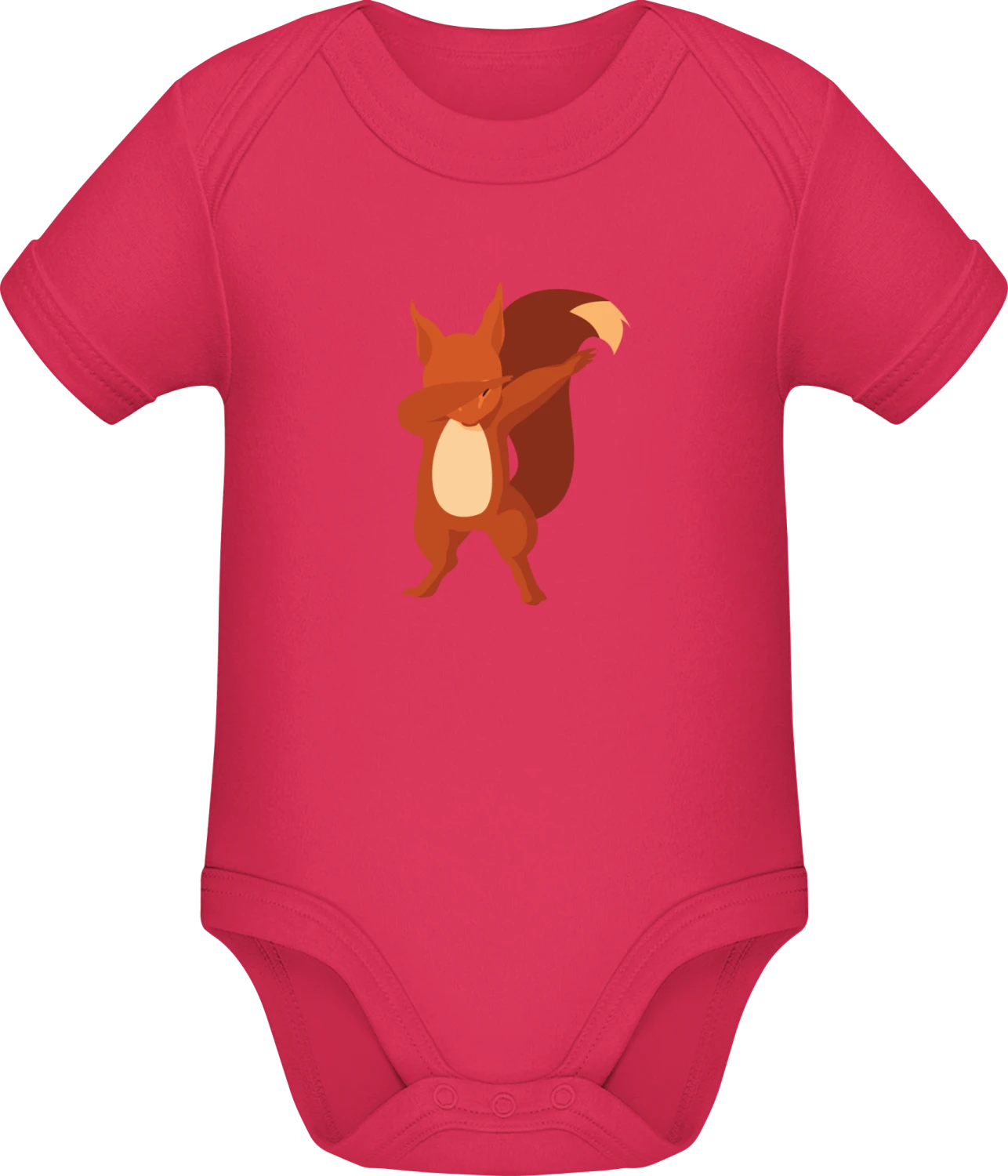 Squirrel Dabbing - Sorbet Sonar SSL organic babybodsuit - Front