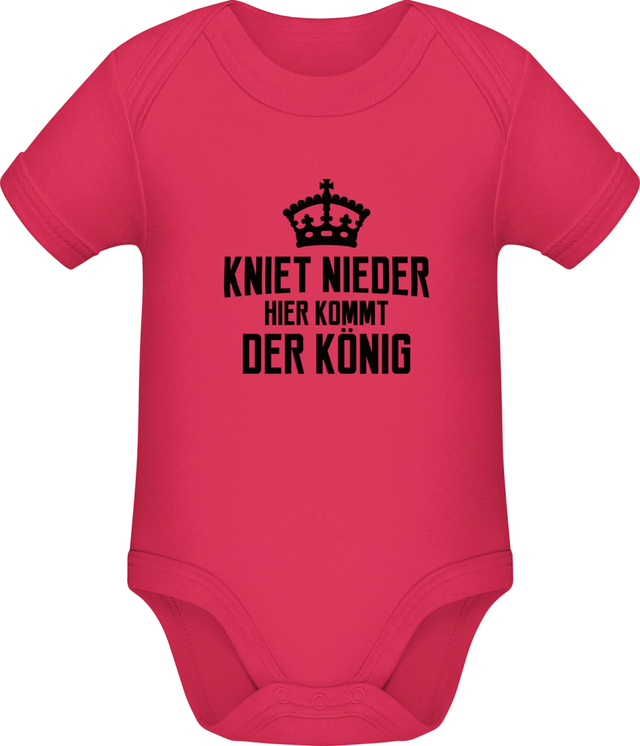 Kniet nieder hier kommt der König - Sorbet Sonar SSL organic babybodsuit - Front