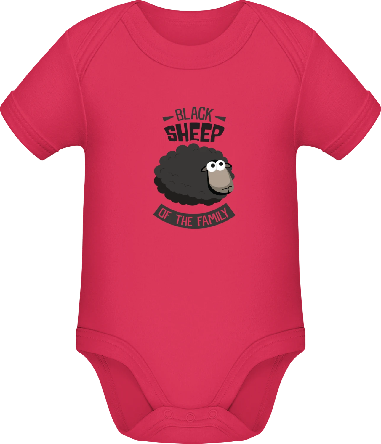 Black Sheep Of The Family - Sorbet Sonar SSL organic babybodsuit - Front