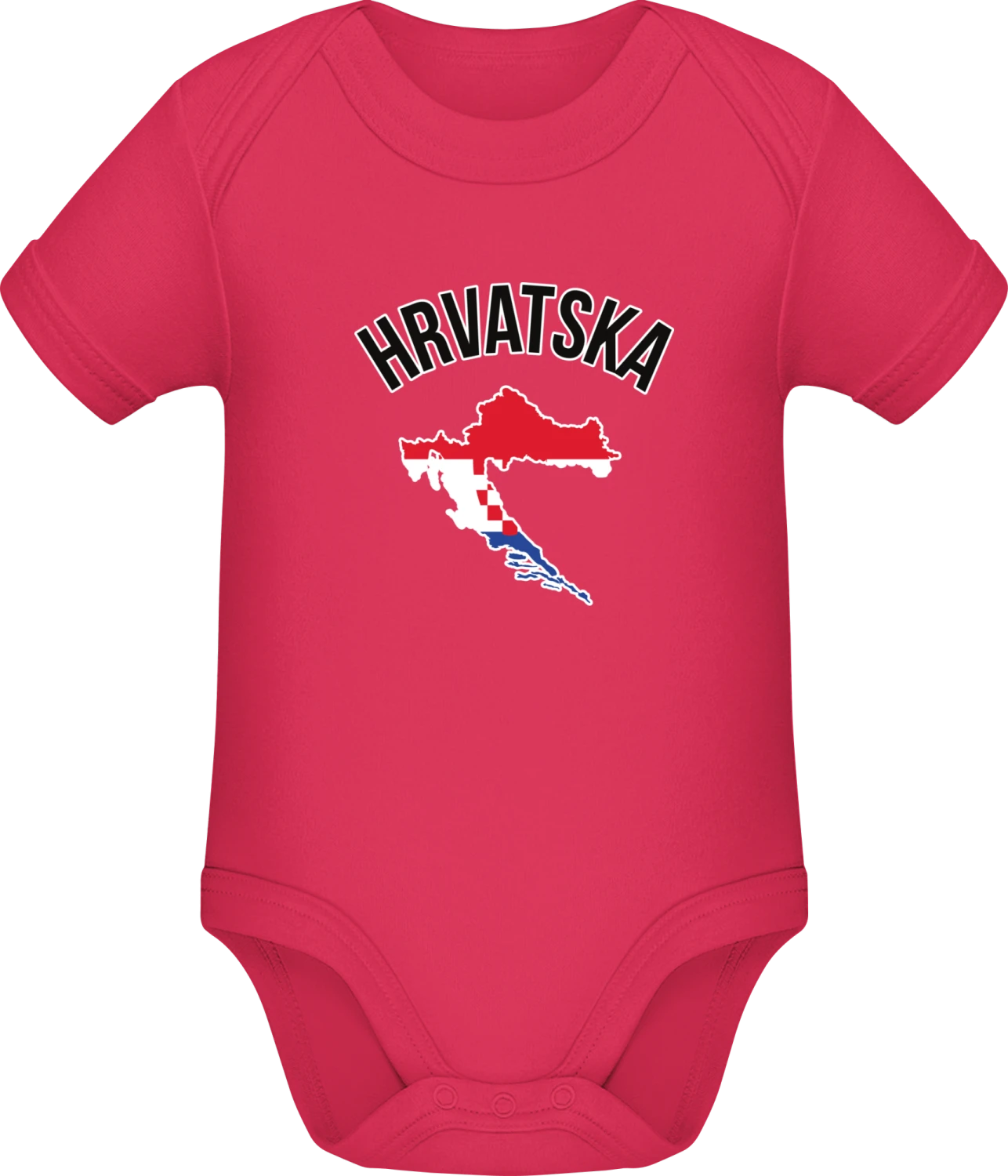 HRVATSKA Fan - Sorbet Sonar SSL organic babybodsuit - Front