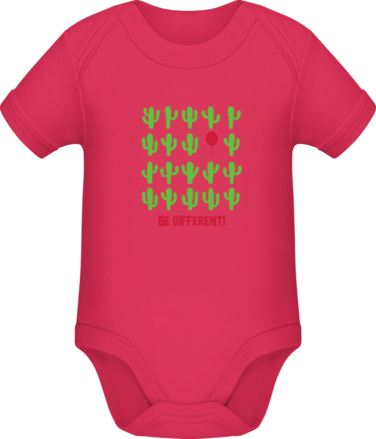 Be Different Red Balloon - Sorbet Sonar SSL organic babybodsuit - Front