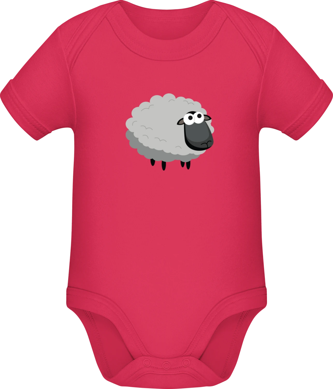 Cute Sheep - Sorbet Sonar SSL organic babybodsuit - Front