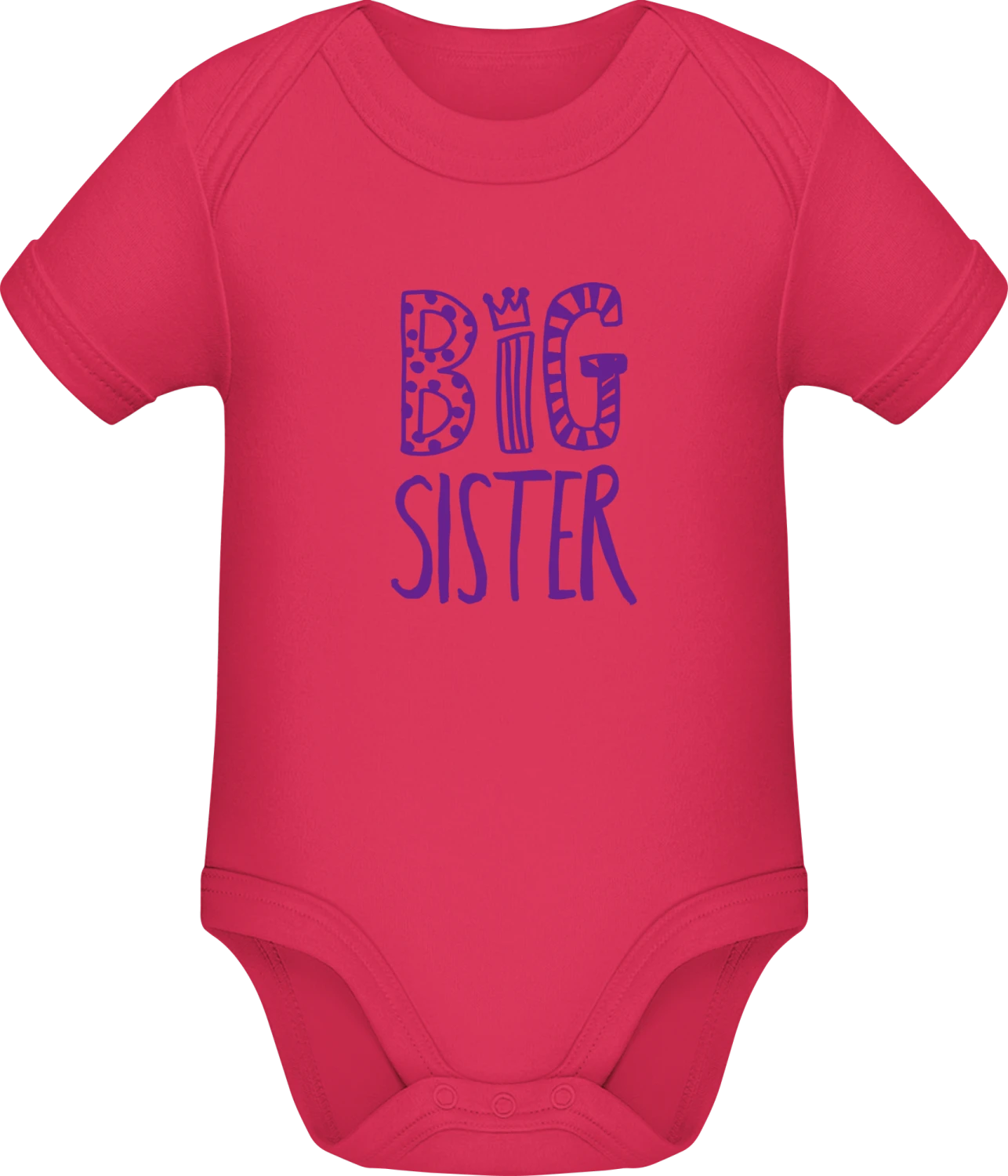 Big Sister - Sorbet Sonar SSL organic babybodsuit - Front