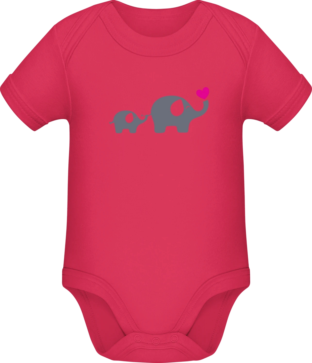 Happy Elephant Family - Sorbet Sonar SSL organic babybodsuit - Front